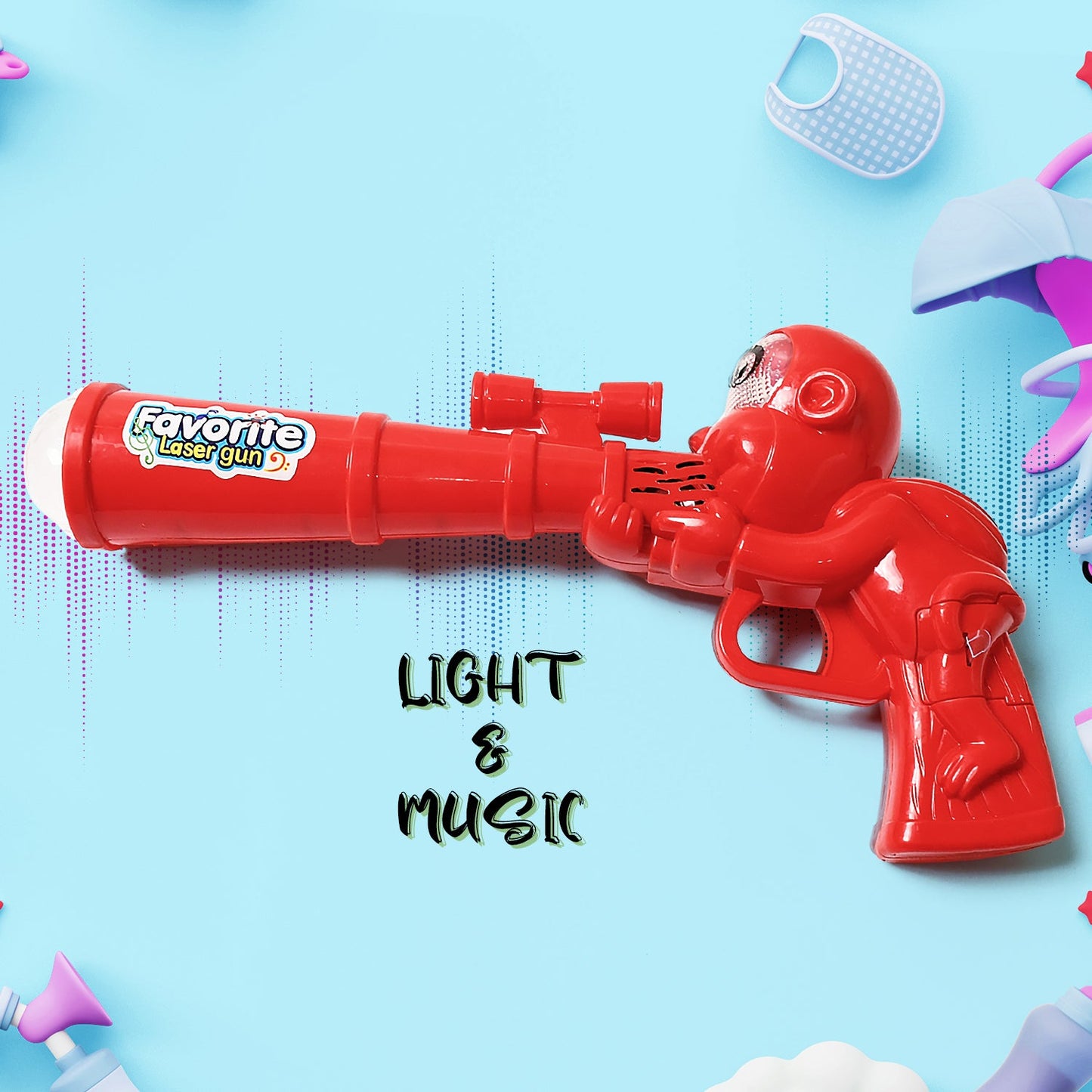 Laser Gun with Musical Sound & Light Toy for Boys & Girls, Birthday Gift for Kids (Pack of 1)