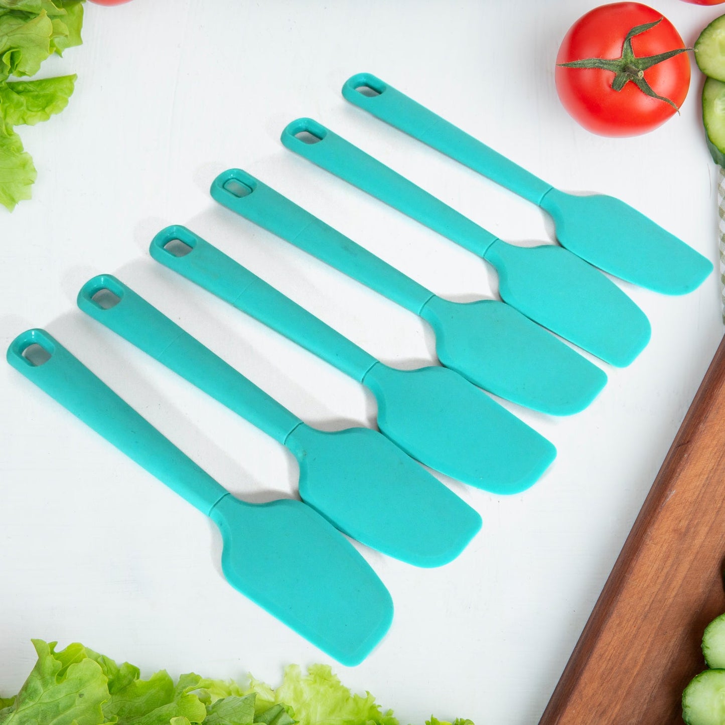 Multipurpose Silicone Spoon, Silicone Basting Spoon Non-Stick Kitchen Utensils Household Gadgets Heat-Resistant Non Stick Spoons Kitchen Cookware Items For Cooking and Baking (6 Pcs Set)