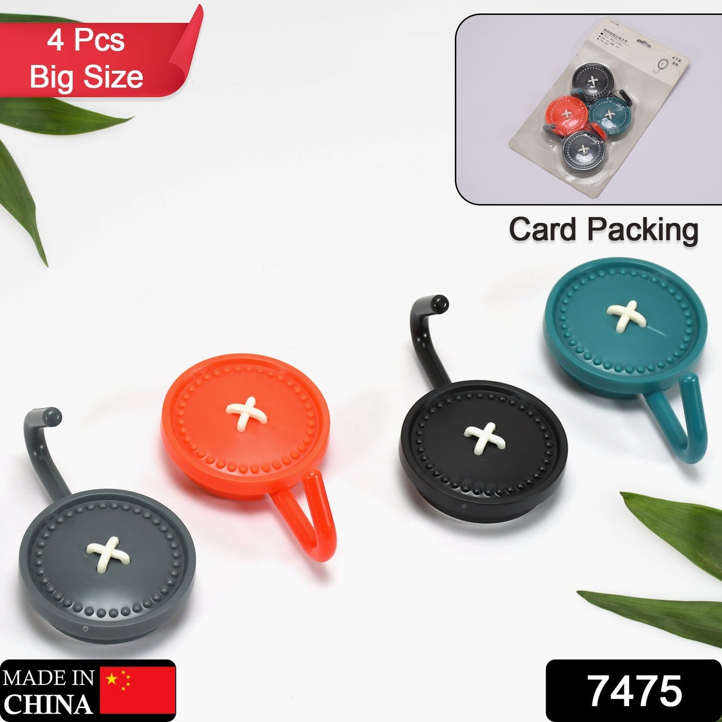 7475 Big Hook Adhesive hooks for wall Heavy Big Hook For Home , Bathroom & All Type Wall Use Hook