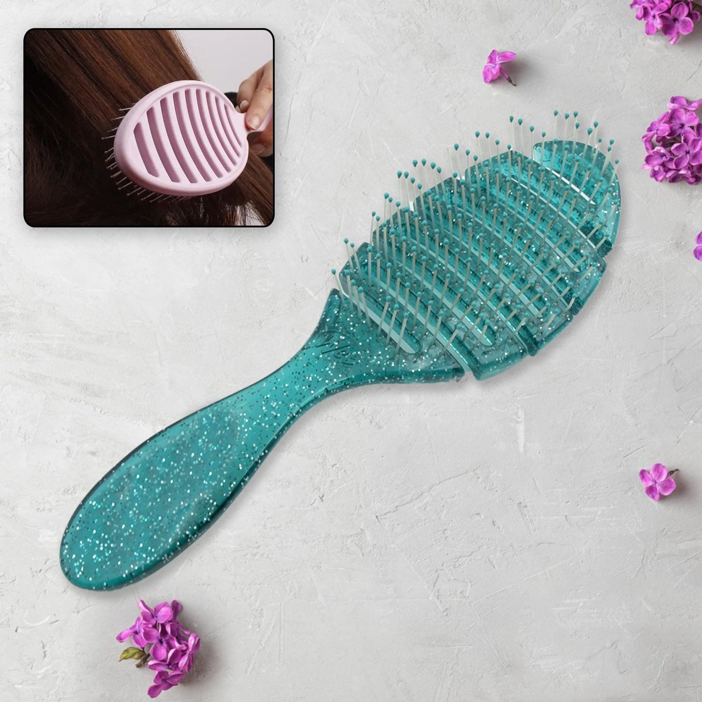 Anti-static Scalp Massage Hair Brush Comb for Curly Straight Hair, Womens Hair Brush Wet, Detangling Brush for Curly Hair Detangler, Wet Hair Brush Detangler, Girls Hair Brush (1 Pc )