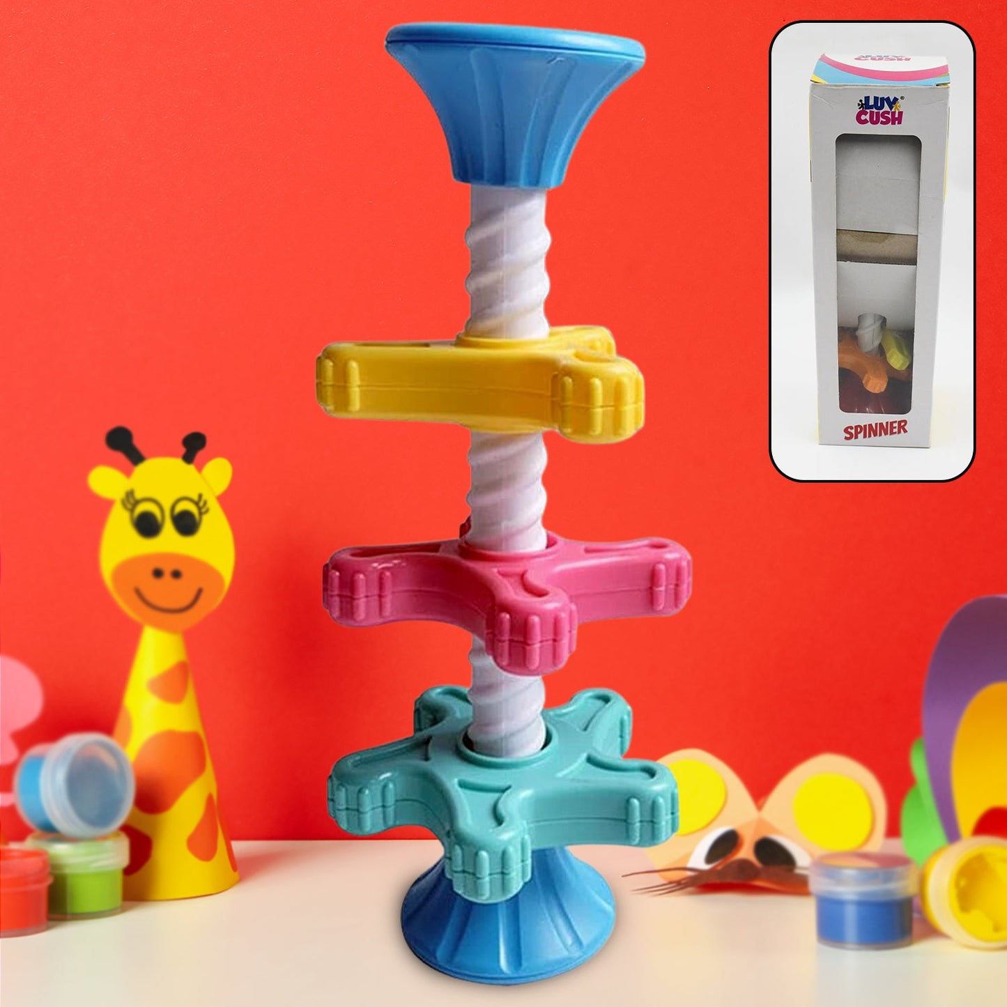 Baby Toy, Mini Spinner, Educational Toy, Tower, Kids Spinning Toy, Puzzle Funny Rotating Tower Toy High Quality Gift for Baby Brain Game Mini Capable of Developing Big Brains Toy (1 Pc)
