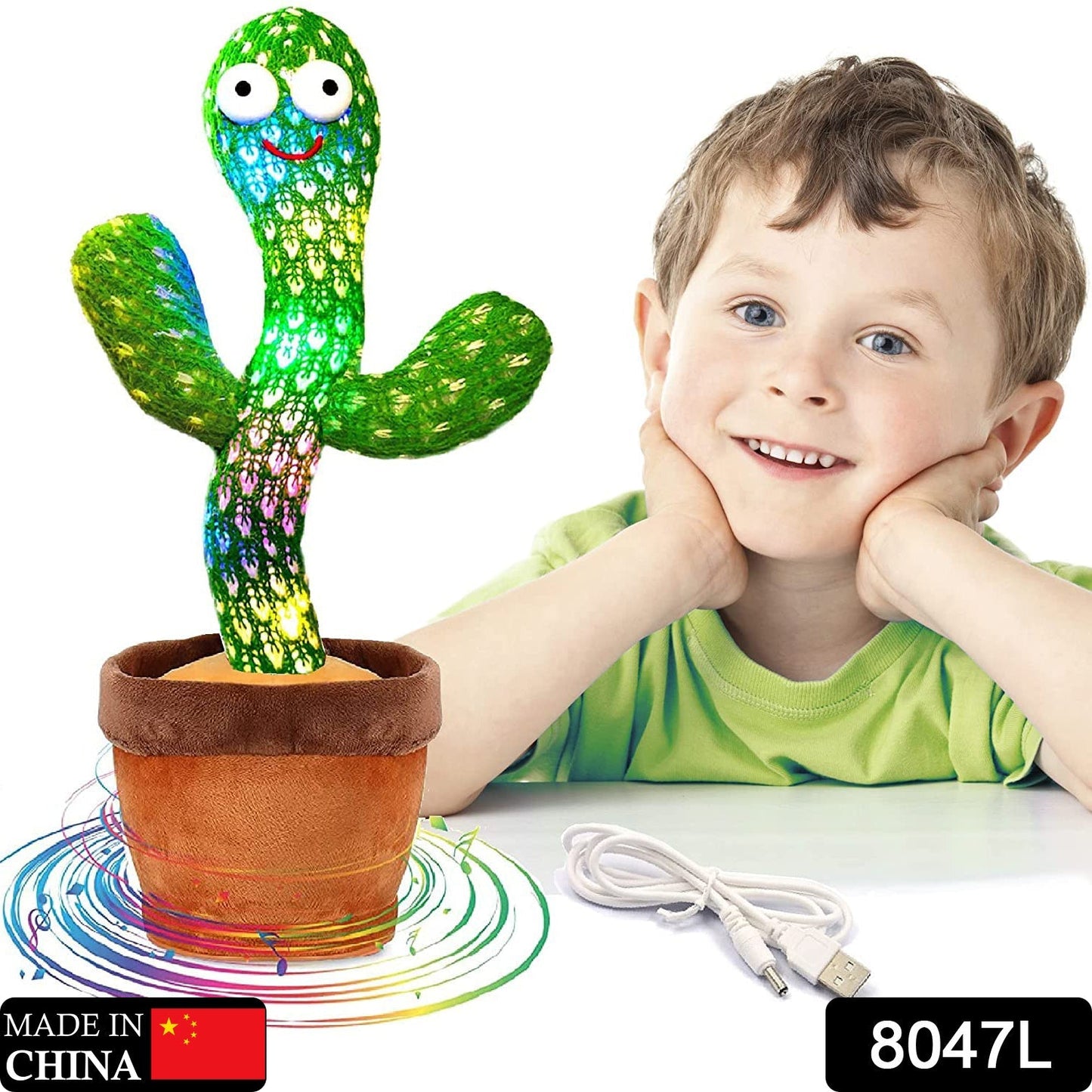 8047L Dancing Cactus Talking Toy, Chargeable Toy (loose)