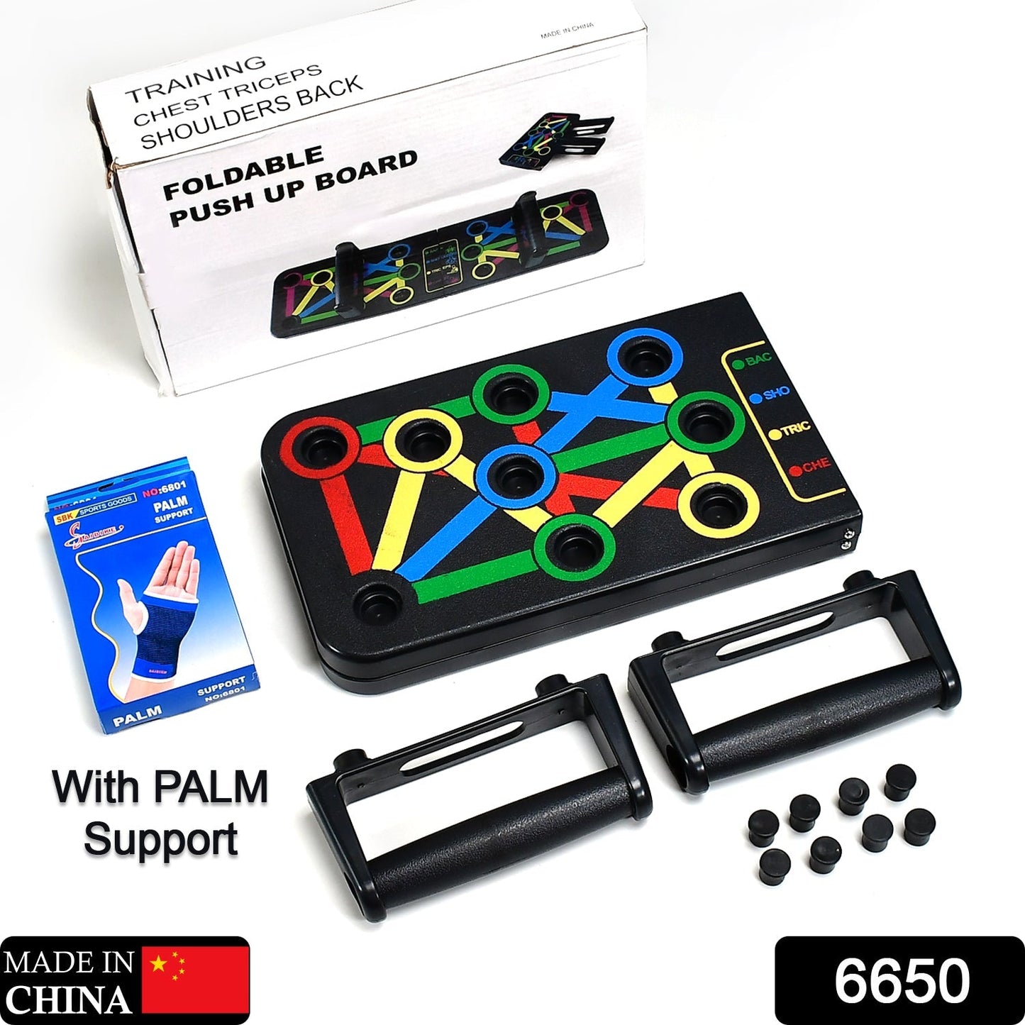 6650 Body Building Portable Push Up Board System with Strong Grip Handle for Chest Press, Gym & Home Exercise, Strength Training, Dips/Push Up Stand for Men & Women