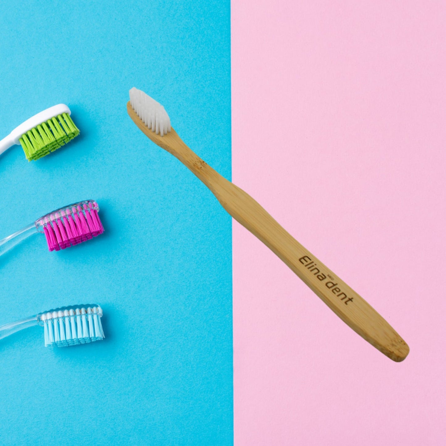 13079 Bamboo Wooden Toothbrush Soft Toothbrush Wooden Child Bamboo Biodegradable Toothbrush, Manual Toothbrush for Adult, Kids (15 pcs set / With Round Box)