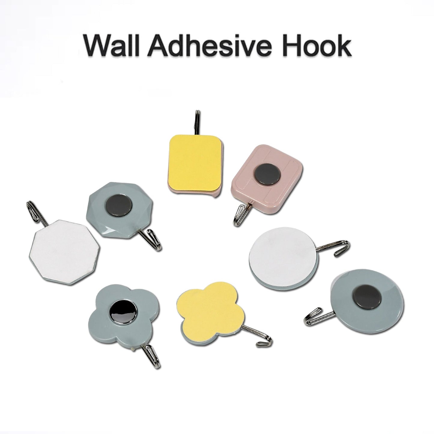 4499 Multi Design Strong Adhesive Hook Wall Hooks High Quality Premium Hook For Home , Office , & Multiuse Hook ( Set of 4 )