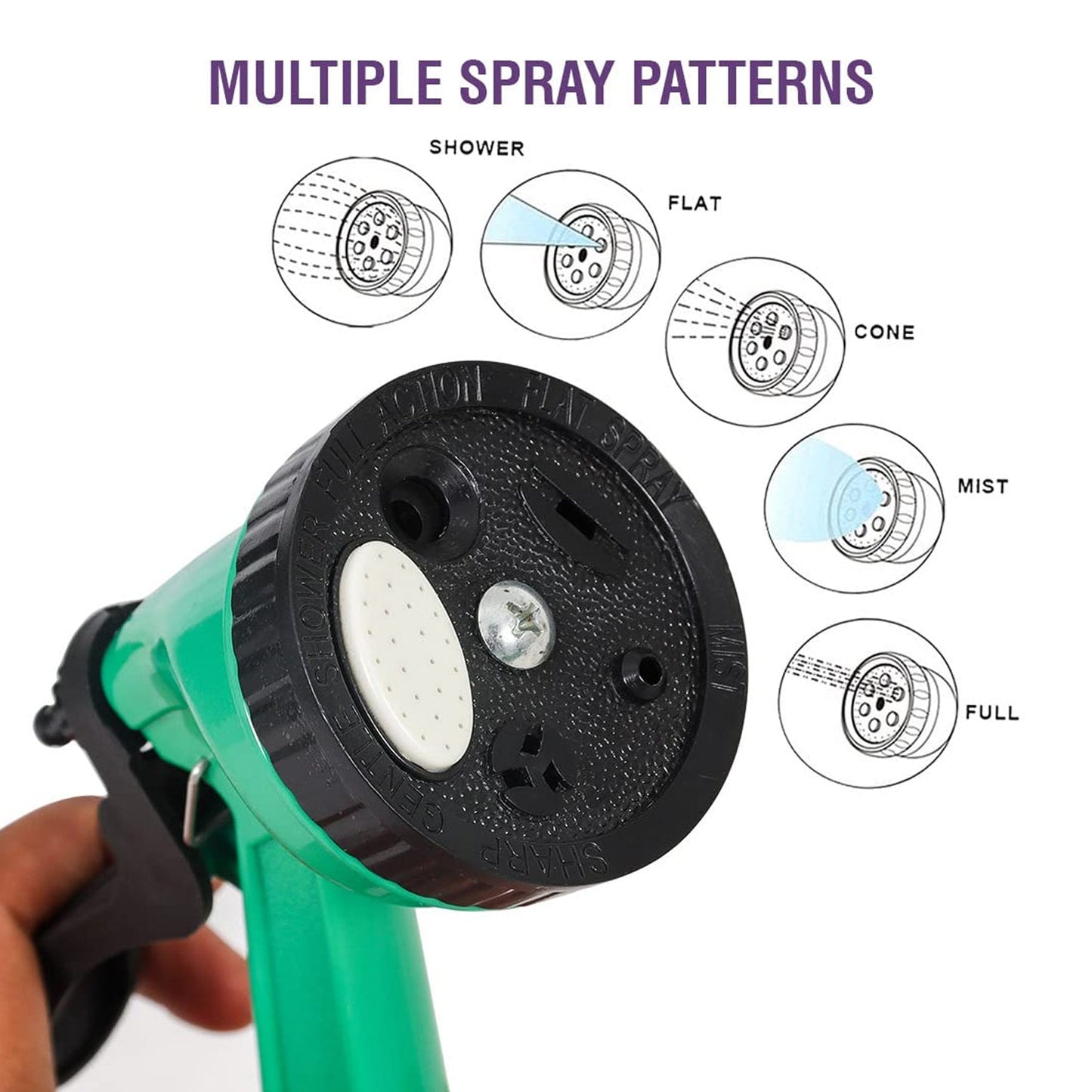 0477A Garden Hose Nozzle Spray Nozzle with Adjustable For Garden & Multi Use