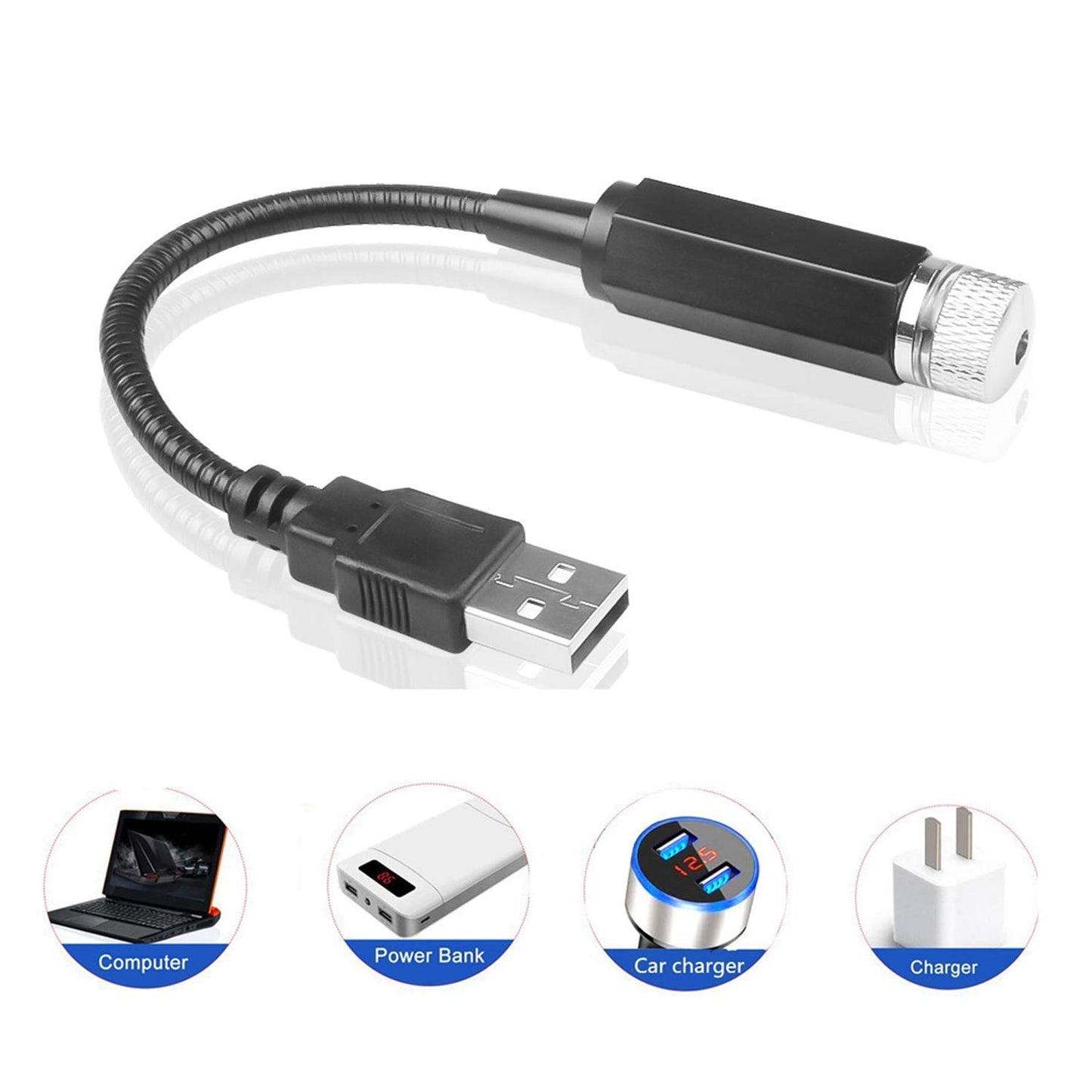 7290 Multipurpose Laser Light Light Galaxy Night Sky Ambiance Laser Micro Projector Atmosphere Ambient Roof Usb Light, Car, Ceiling, Bedroom for Party (1 Pc)