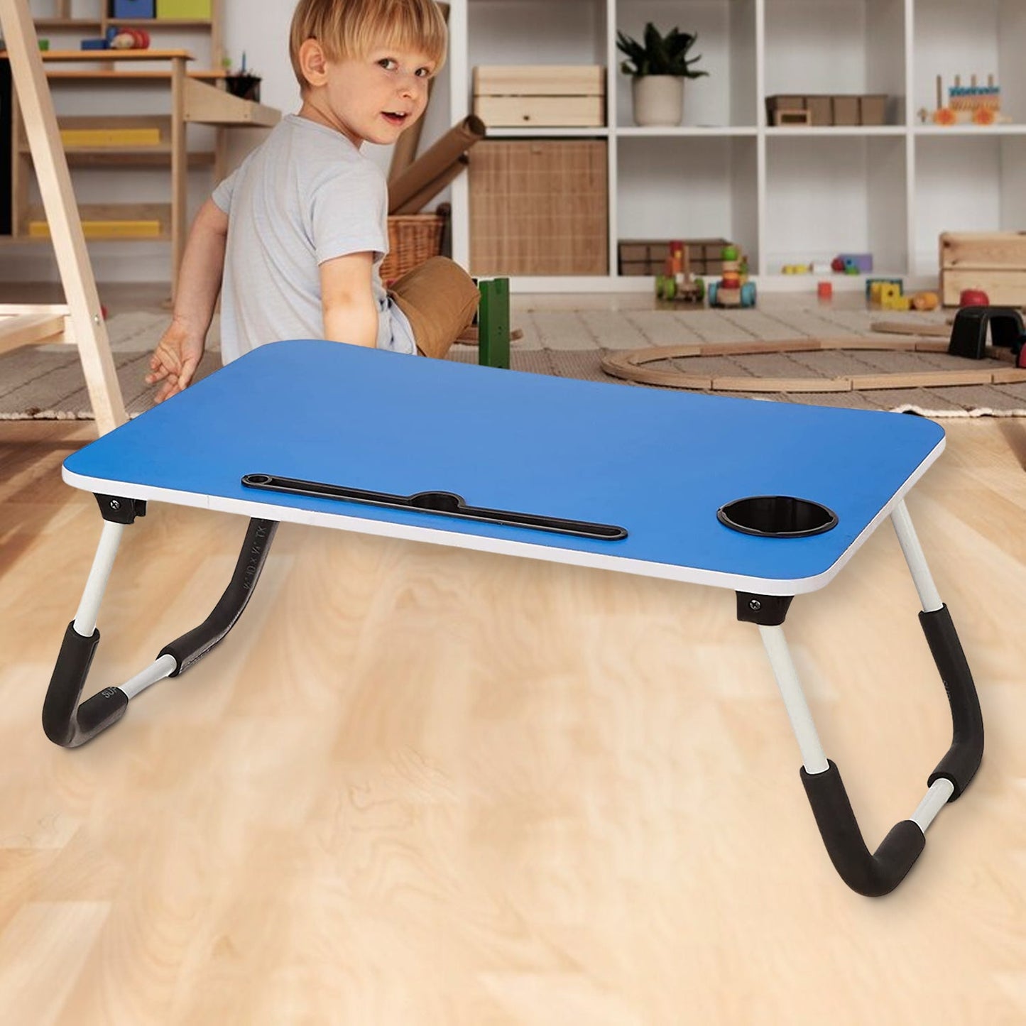 4492 Multi-Purpose Laptop Desk for Study and Reading with Foldable Non-Slip Legs Reading Table Tray, Laptop Table, Laptop Stands, Laptop Desk, Foldable Study Laptop Table