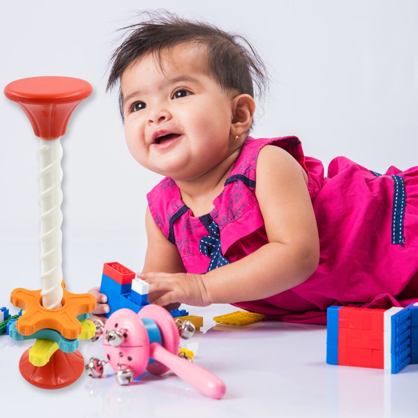 Baby Toy, Mini Spinner, Educational Toy, Tower, Kids Spinning Toy, Puzzle Funny Rotating Tower Toy High Quality Gift for Baby Brain Game Mini Capable of Developing Big Brains Toy (1 Pc)