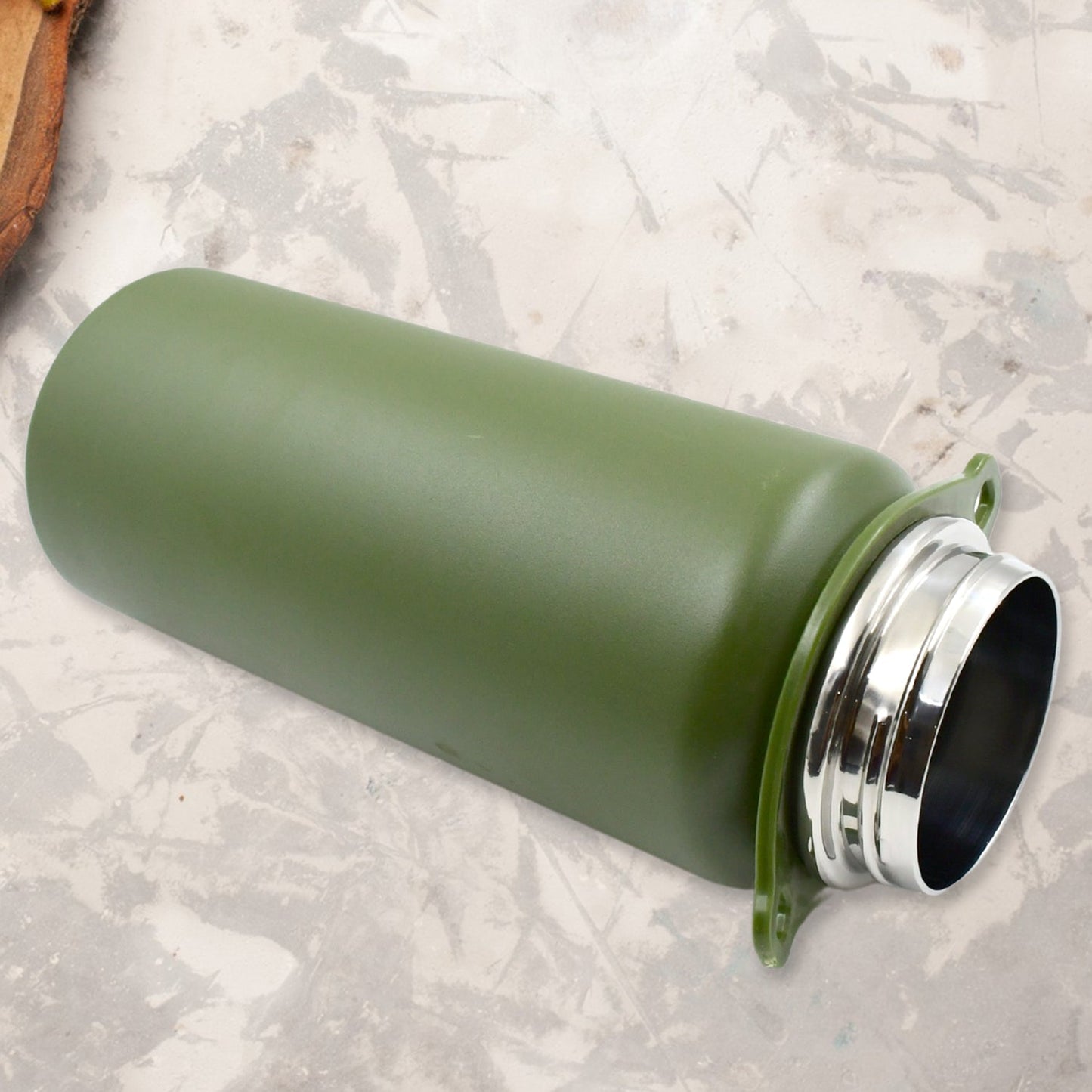 Stainless Steel Water Bottle with Straw, Strap & Handle Vacuum Insulated Thermos Flask Double-Walled Coffee Thermos Flask Leak-proof Water Bottle for Sports, Fitness, Gym (1500ML)