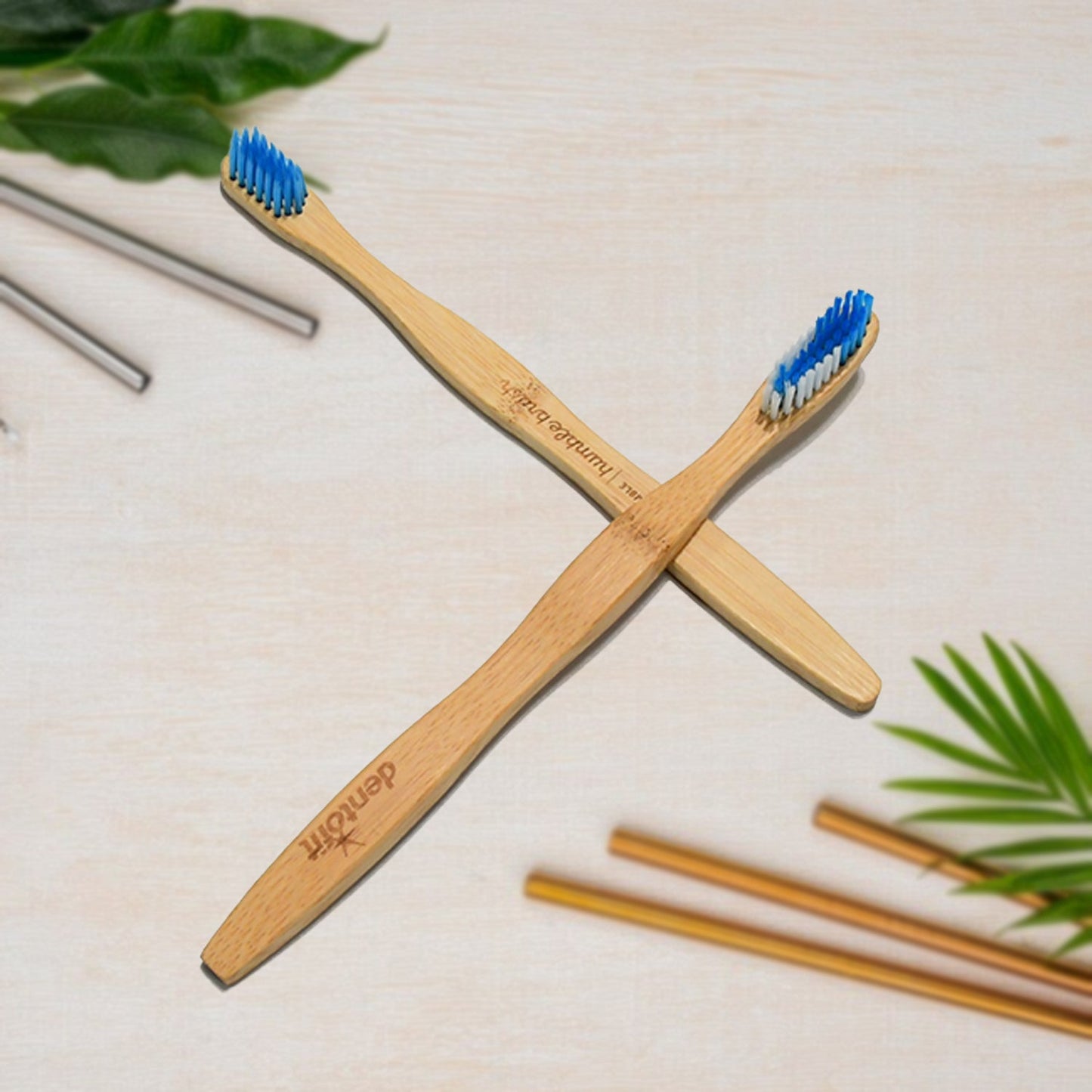 13029 Bamboo Wooden Toothbrush Soft Toothbrush Wooden Child Bamboo Toothbrush Biodegradable Manual Toothbrush for Adult, Kids (15 pcs set / With Round Box)