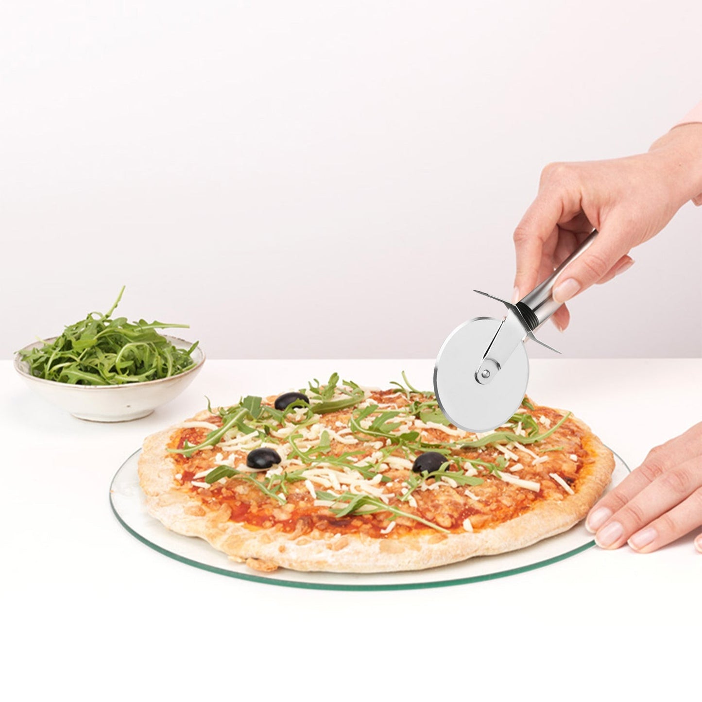 2732 Stainless Steel Pizza Cutter, Pastry Cake Slicer, Sharp, Wheel Type