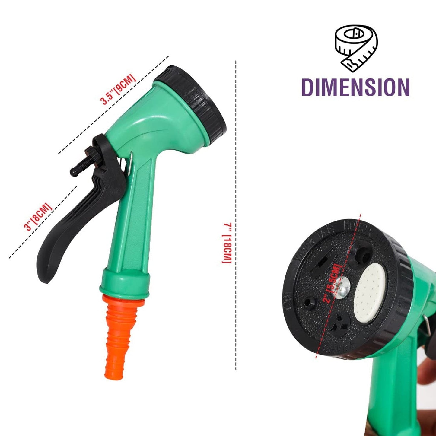 0477A Garden Hose Nozzle Spray Nozzle with Adjustable For Garden & Multi Use