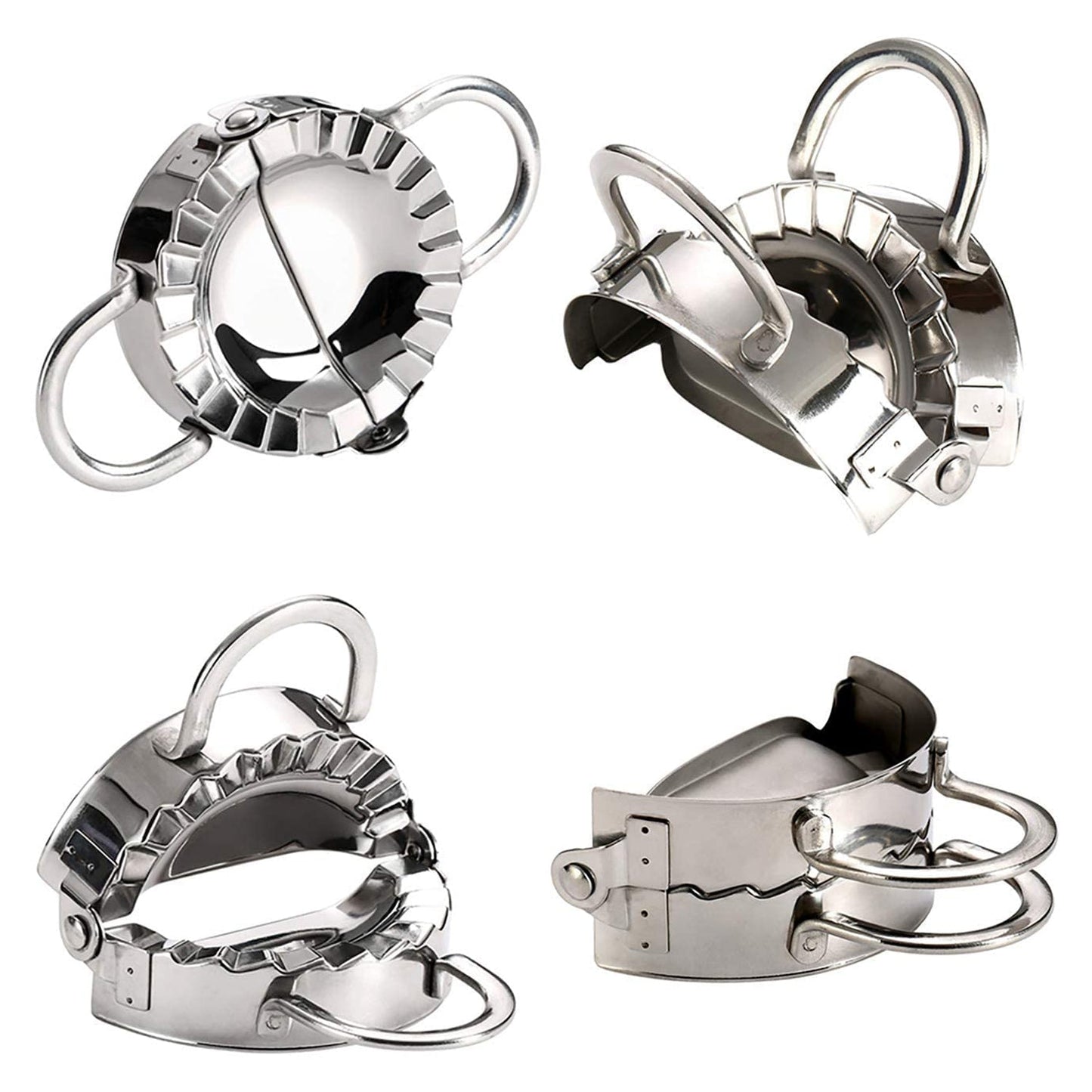 2219 Stainless Steel Dumpling Maker, Dough Cutter Pie Mold Tool.