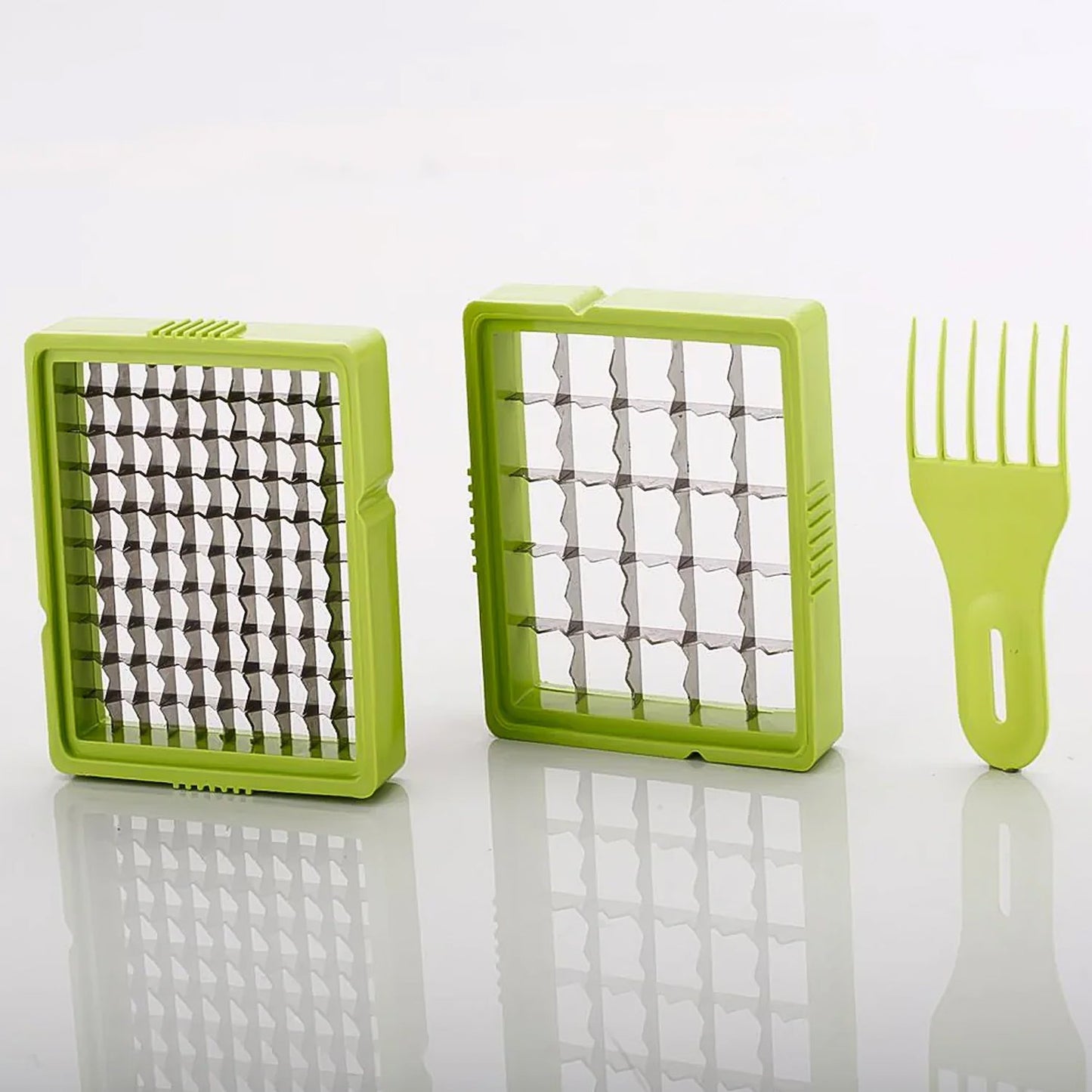 2 in 1 Potato Chipser / Slicer French Fries Maker Finger Chips | Plastic | Two Blades Finger Chips Cutter for Kitchen Accessory Vegetable Fruit Slicer (1 Pc)