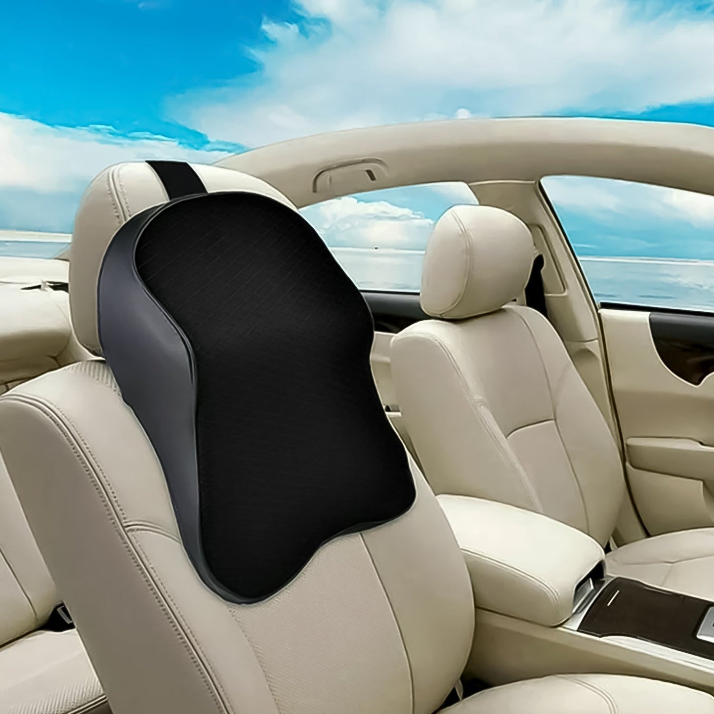 Car Neck Pillow Car Neck Headrest Pillow Memory Foam Car Accessories Cushion Car Seat Head Support Neck Protector Car Seat Neck Pillow, for Driving (1 Pc)