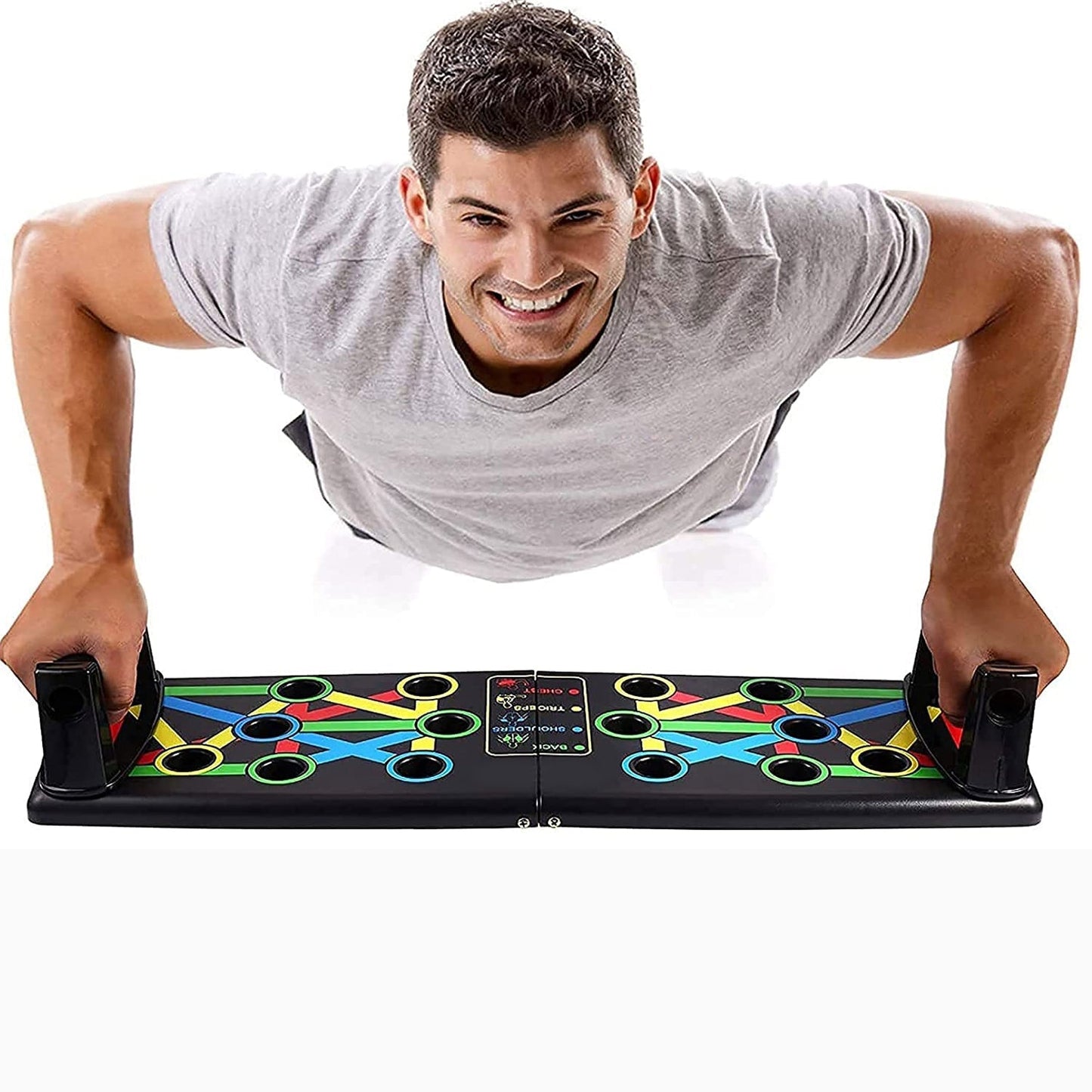 6650 Body Building Portable Push Up Board System with Strong Grip Handle for Chest Press, Gym & Home Exercise, Strength Training, Dips/Push Up Stand for Men & Women