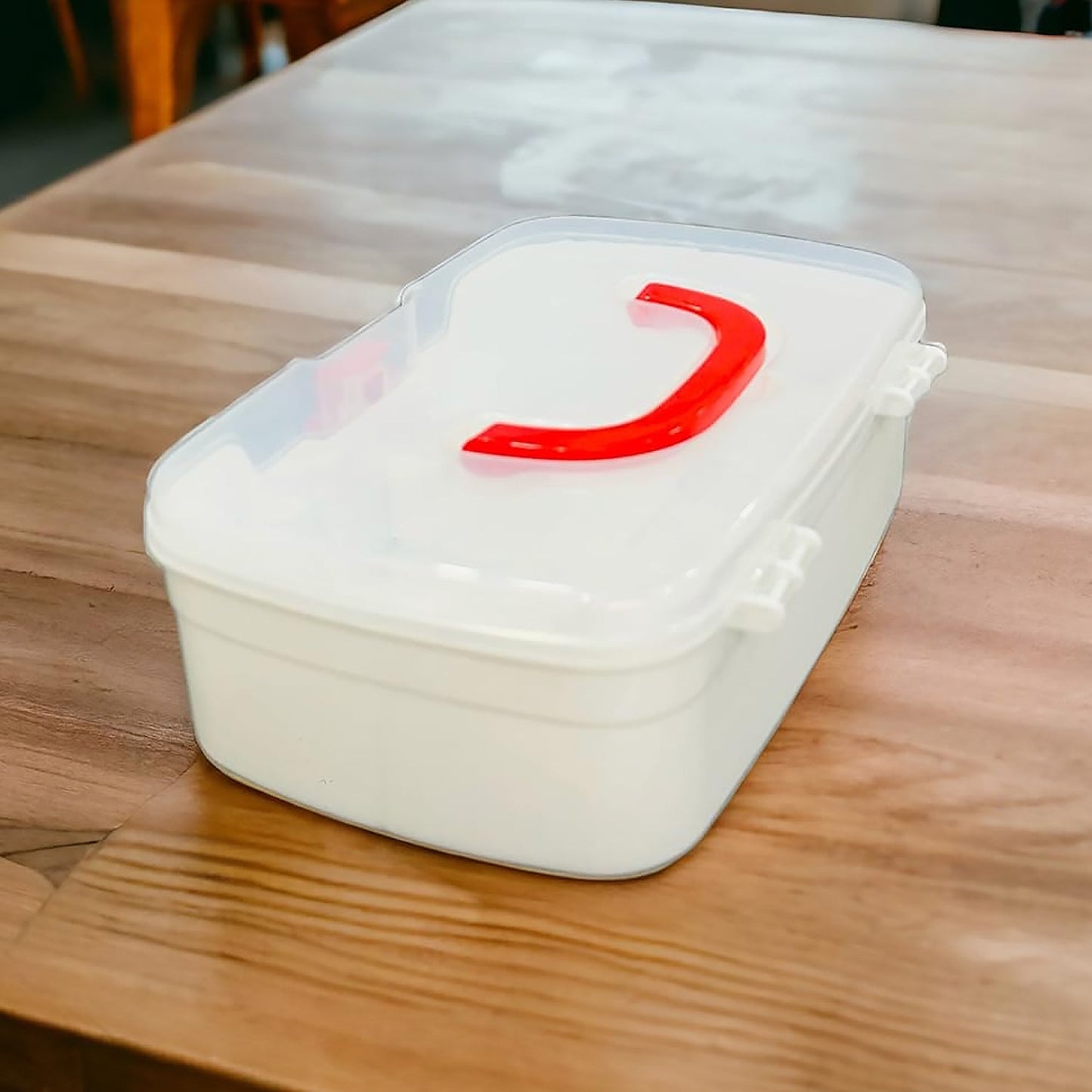 3 Compartment Medical Box, 1 Piece, Indoor Outdoor Medical Utility, Medicine Storage Box, Detachable Tray Medical Box Multi Purpose Regular Medicine, First Aid Box with Handle, Transparent Lid & Color Box