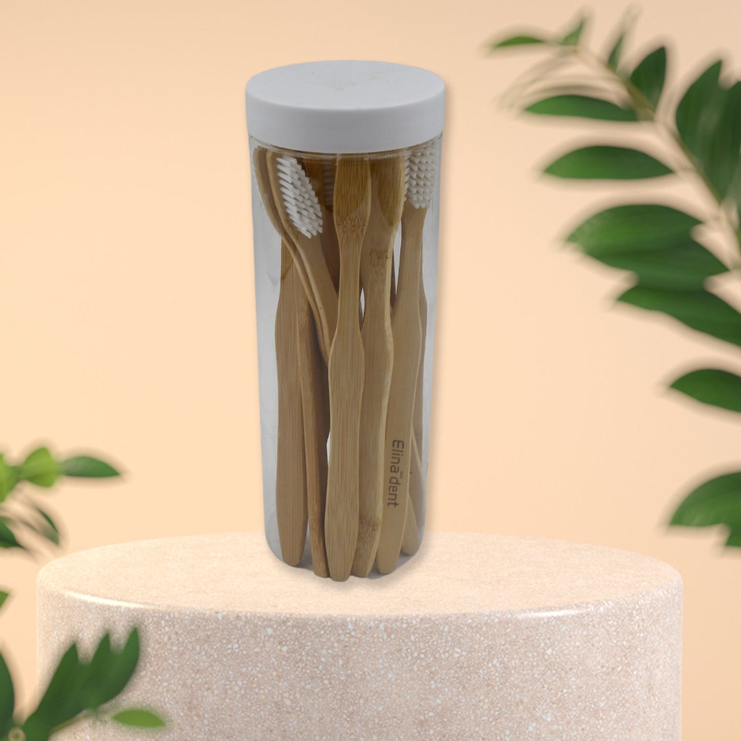 13079 Bamboo Wooden Toothbrush Soft Toothbrush Wooden Child Bamboo Biodegradable Toothbrush, Manual Toothbrush for Adult, Kids (15 pcs set / With Round Box)