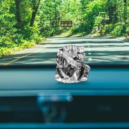 1195 Crystal Glass Ganesha Idol for Home, Office and Car Dashboard