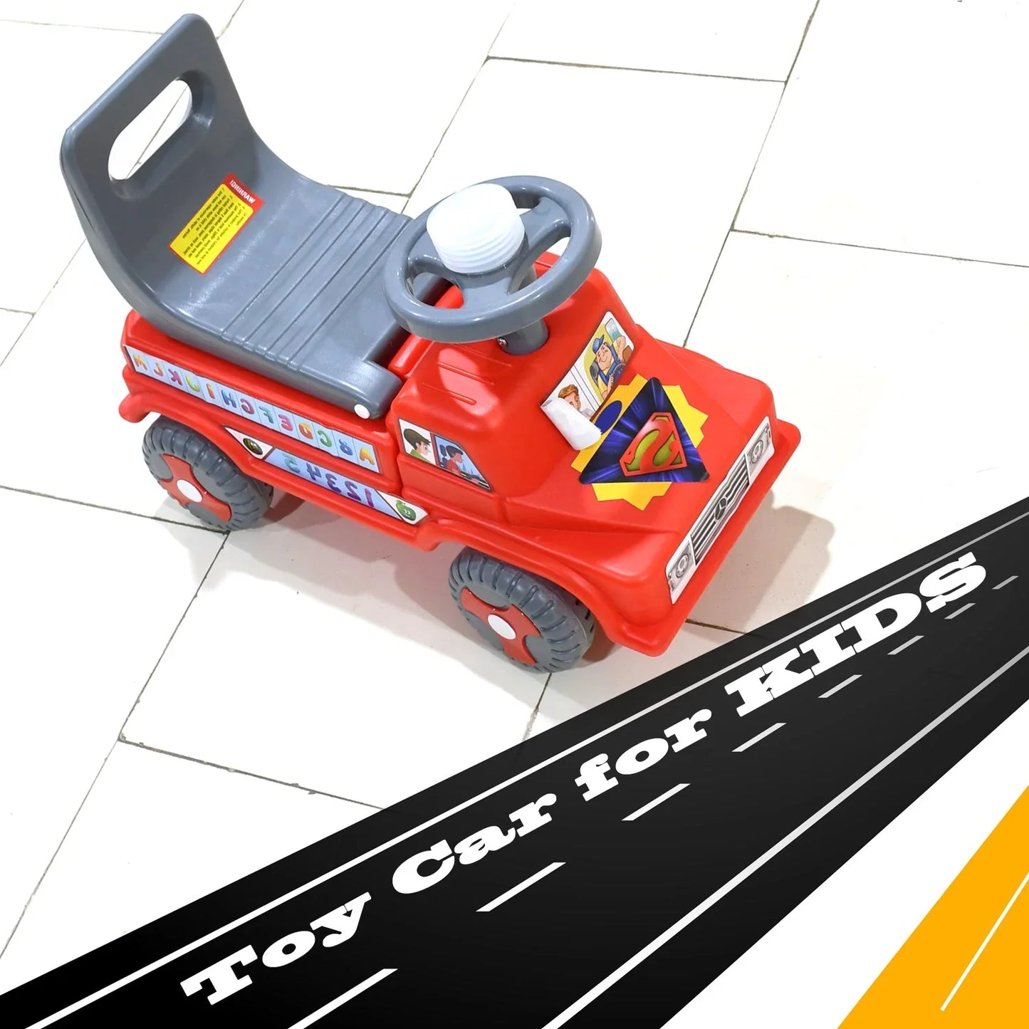 Baby Ride on Push Car for Kids | Kids Baby Big Car Ride on Toy with Backrest Musical Horn For Children Kids Toy Ride-on, Truck, Etc Suitable for Kids Boys / Girls | Ride on Baby Car for Kids to Drive Boys, Girls