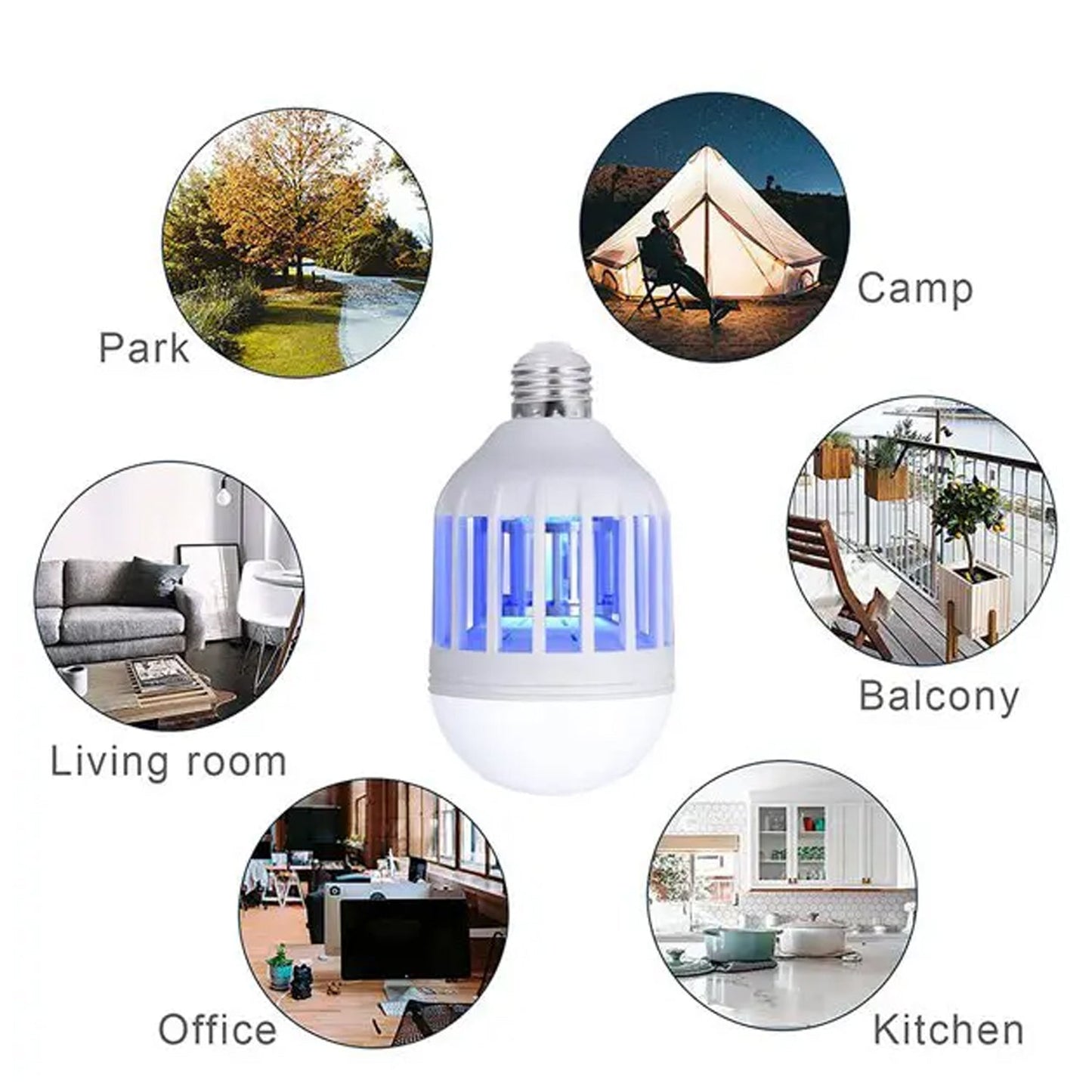 15W Mosquito Killer Lamp E27 Summer Moths Flying Insects Led Zapper Mosquito Killer Lamp Light Bulb Household