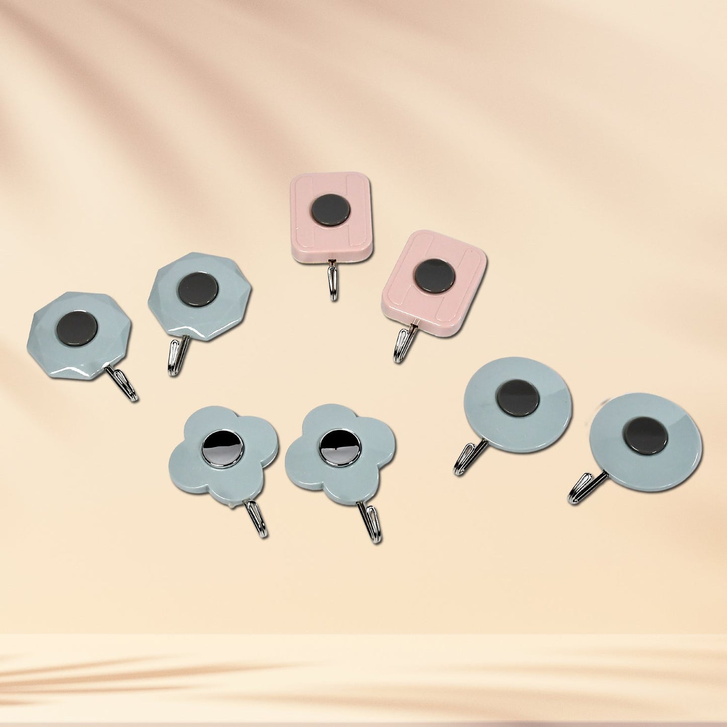 4499 Multi Design Strong Adhesive Hook Wall Hooks High Quality Premium Hook For Home , Office , & Multiuse Hook ( Set of 4 )