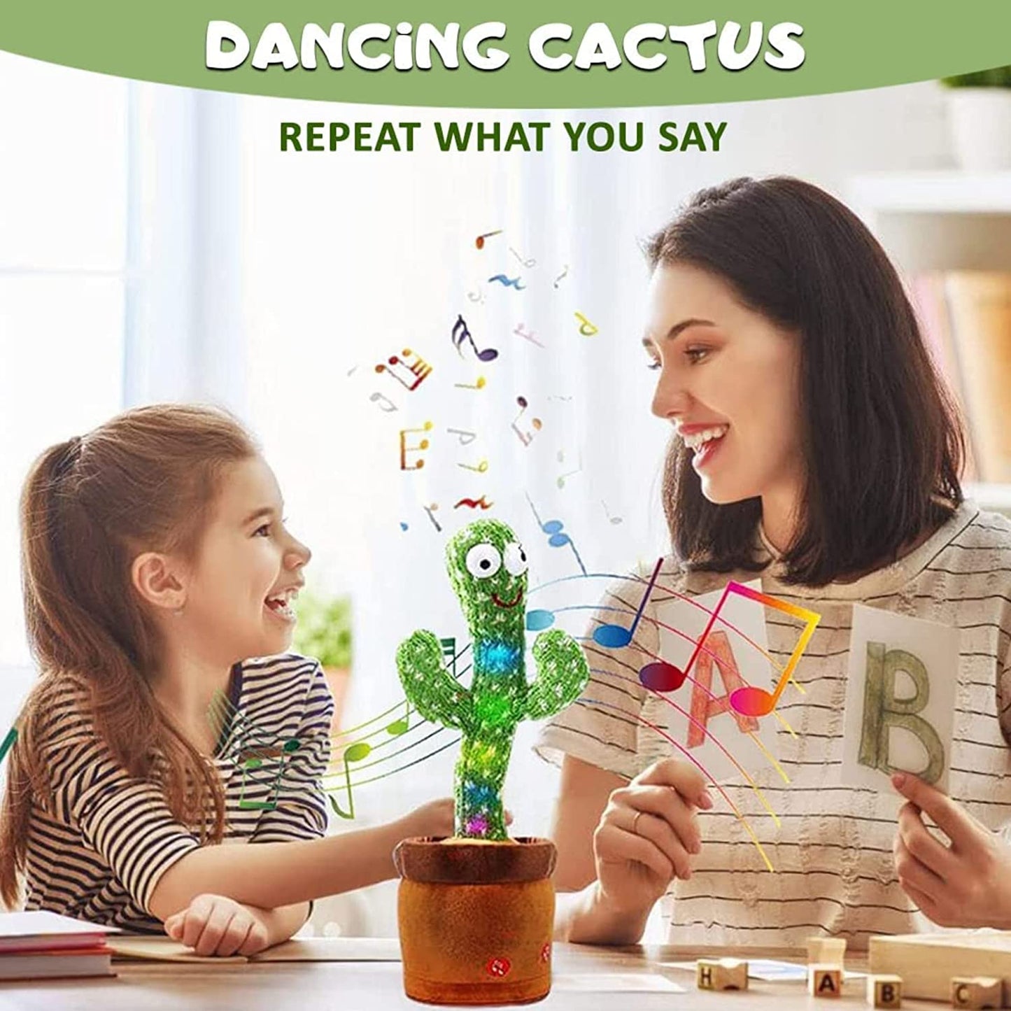 8047L Dancing Cactus Talking Toy, Chargeable Toy (loose)