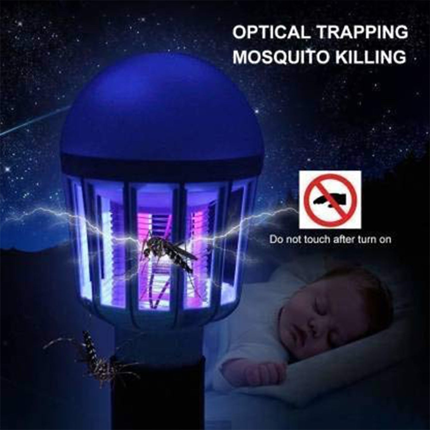 15W Mosquito Killer Lamp E27 Summer Moths Flying Insects Led Zapper Mosquito Killer Lamp Light Bulb Household