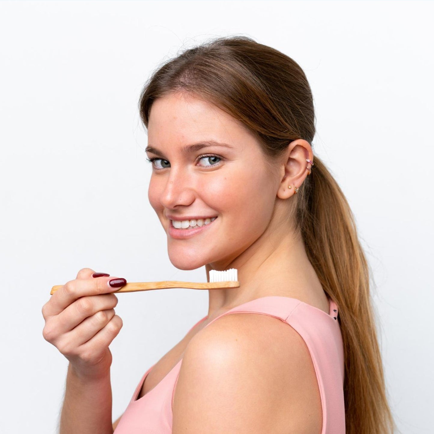 Bamboo Wooden Toothbrush Soft Toothbrush Wooden Child Bamboo Biodegradable Toothbrush, Manual Toothbrush for Adult, Kids (15 pcs set / With Round Box)