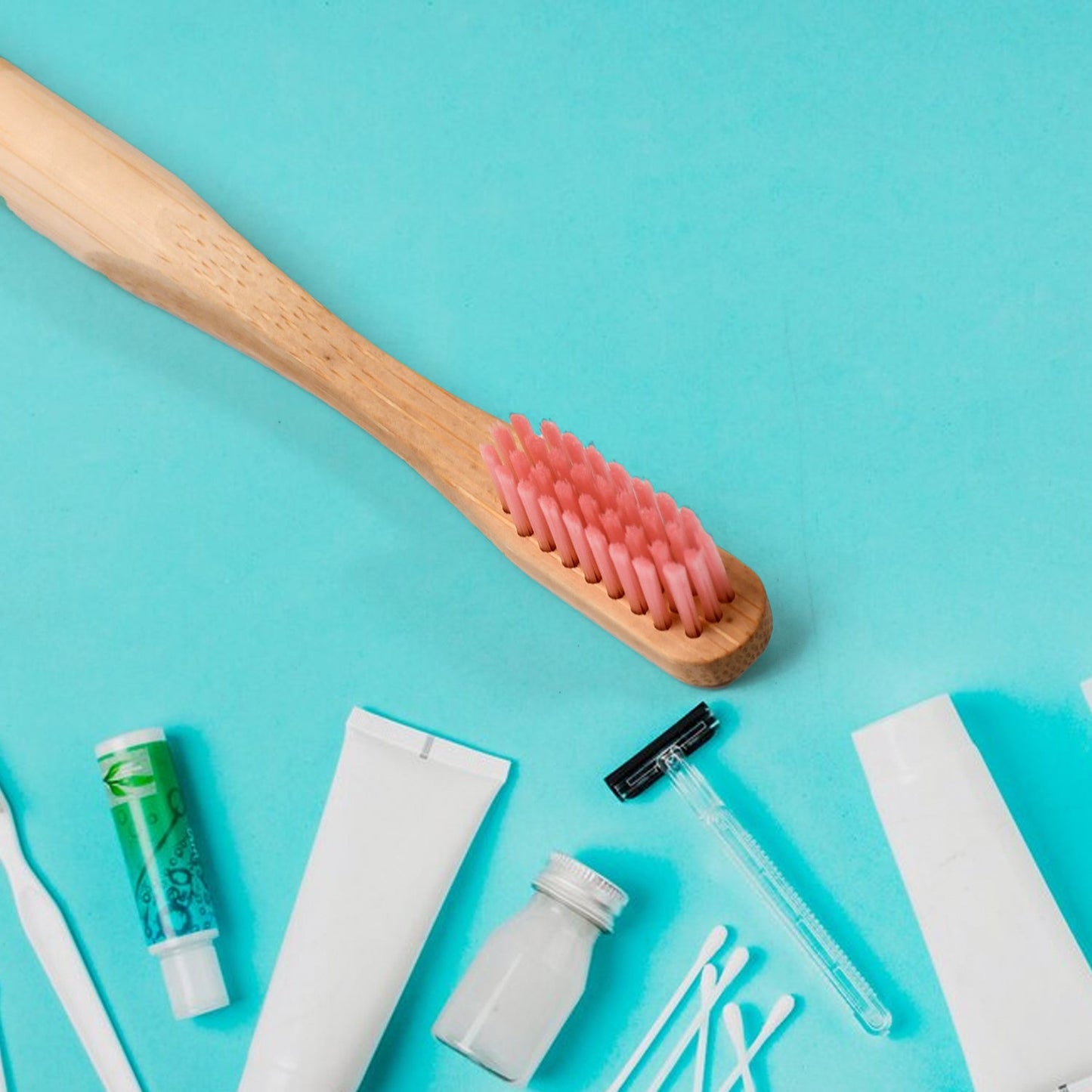 Bamboo Wooden Toothbrush Soft Bristles Toothbrush Wooden Child Bamboo Toothbrush Biodegradable Manual Toothbrush for Adult, Kids (2 Pc With Cover)