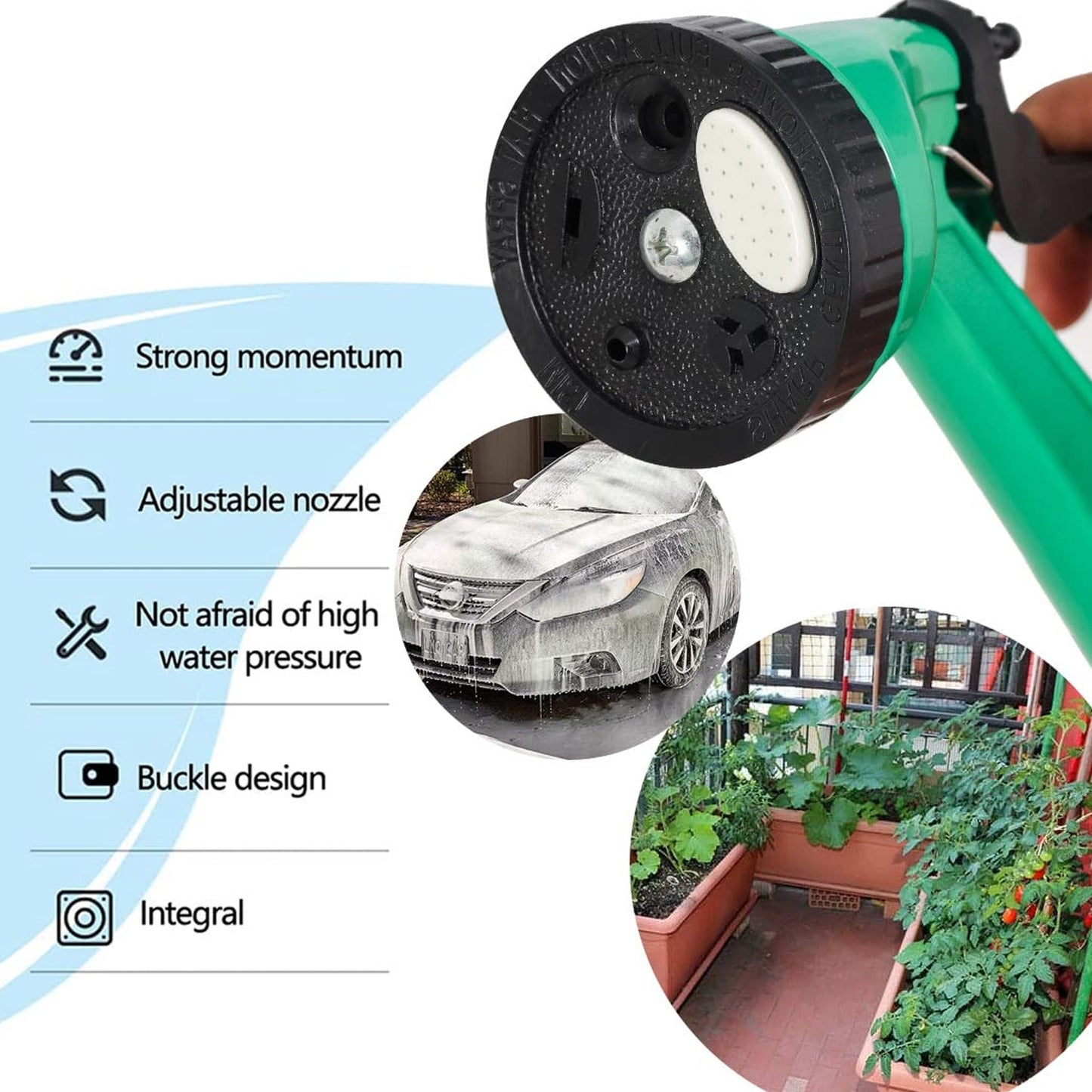 0477A Garden Hose Nozzle Spray Nozzle with Adjustable For Garden & Multi Use