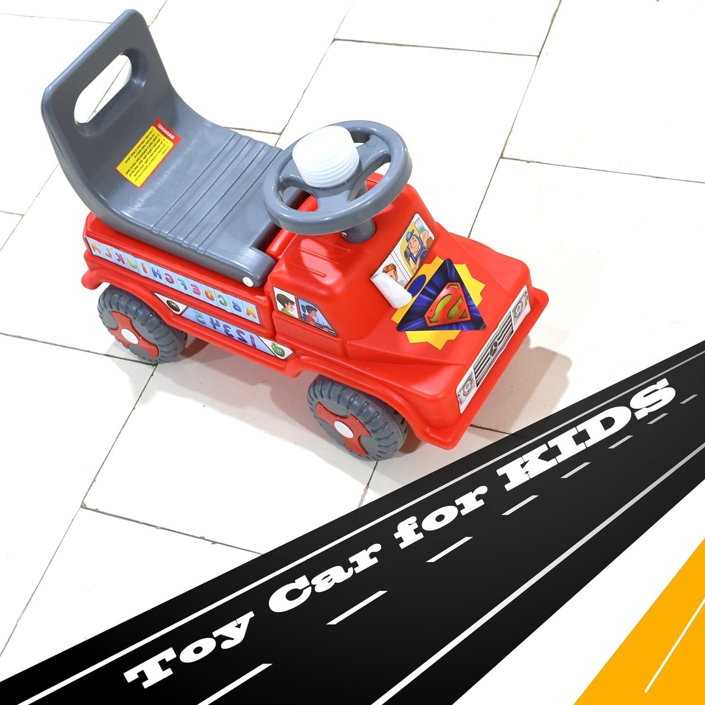 4590 Kids Baby City Ride on Push Car Ride with Backrest Musical Horn For Children Kids Toy Ride-on, Kids Toys Toddler Baby Toy Baby Car Suitable for Kids Boys/Girls