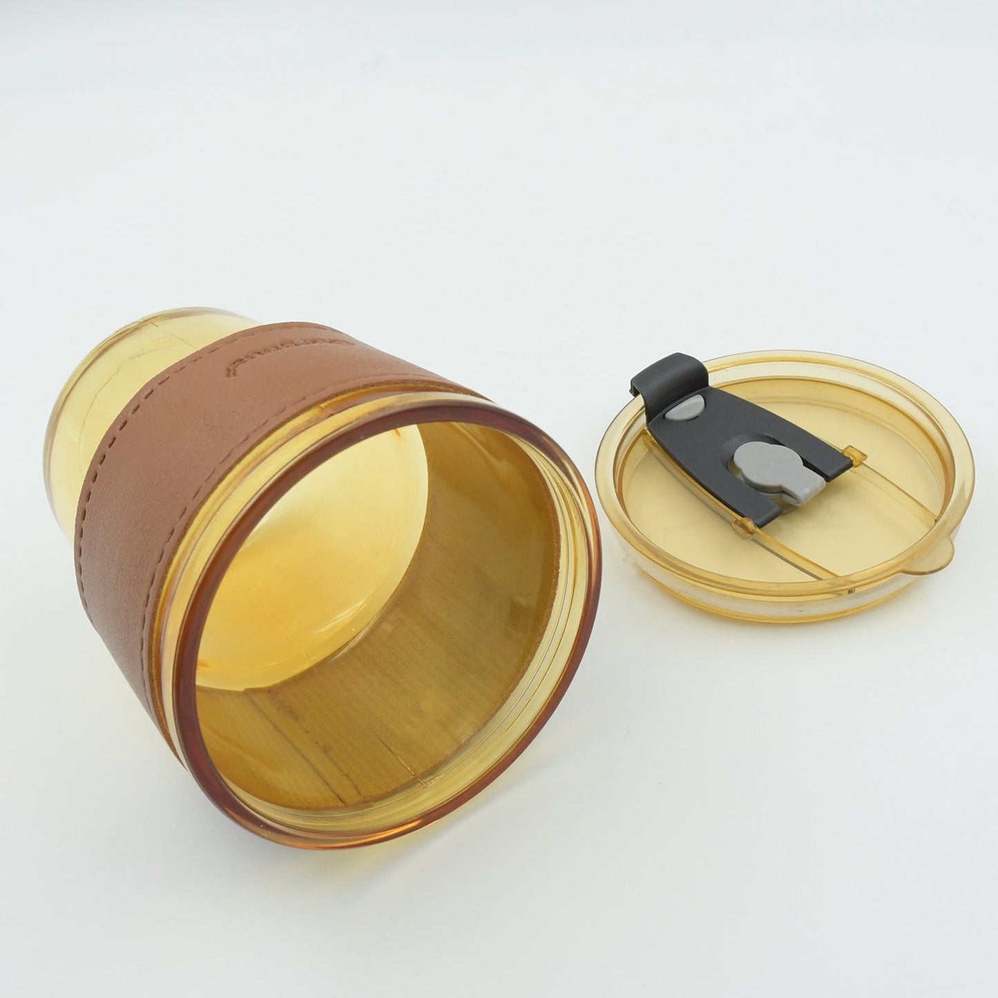 5887 Home Glass Coffee Mug/Tea Cup with Glass Straw and Leakproof Lid Travel Friendly Cups with Heatproof Sleeves