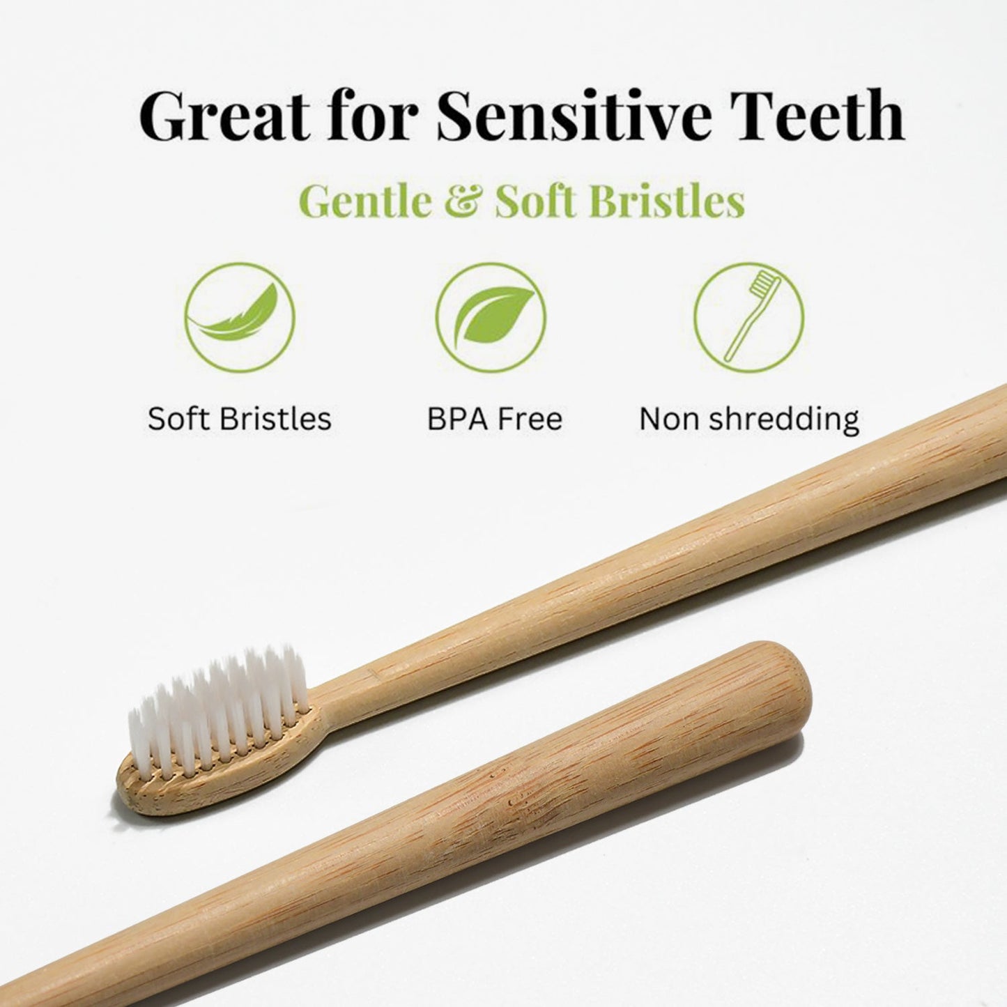 Bamboo Wooden Toothbrush Soft Toothbrush Wooden Child Bamboo Toothbrush Biodegradable Manual Toothbrush for Adult, Kids (15 pcs set / With Round Box)