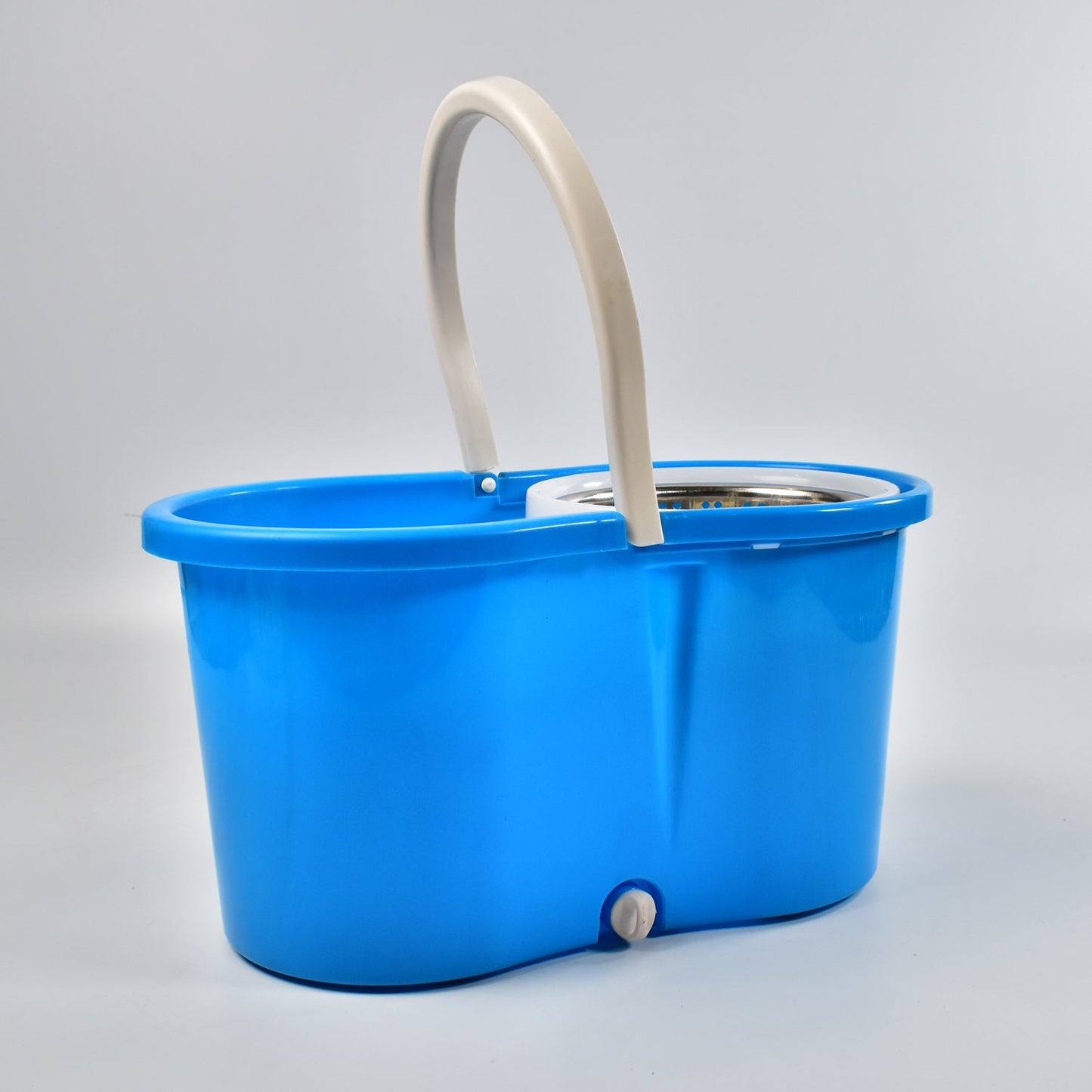 0837 Spin Floor Cleaning Easy Advance Tech Bucket Mop and Rotating Steel Pole Head with 2 Microfiber Refill Heads for Household Floor Cleaning (MOQ :- 25pc)