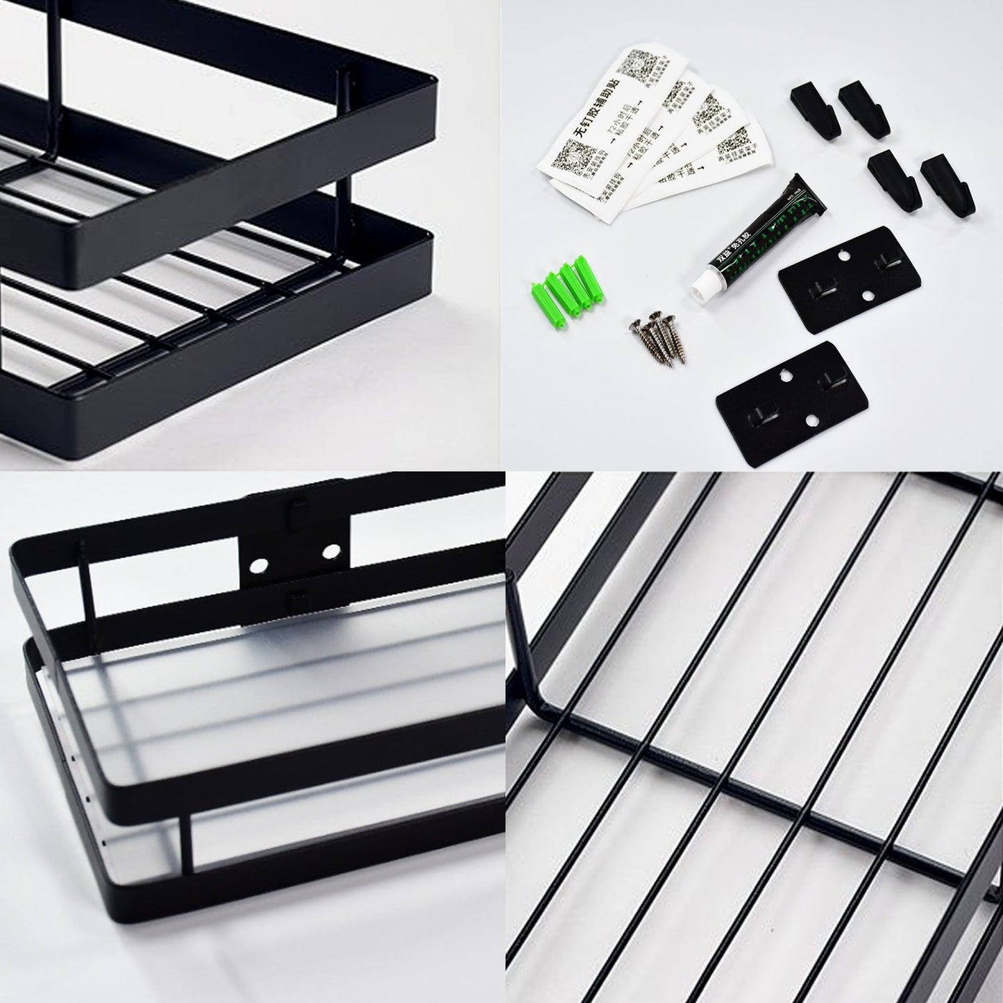 4924 35cm Metal Space Saving Multi-Purpose Kitchen Spice Rack Storage Organizer Shelf Stand .