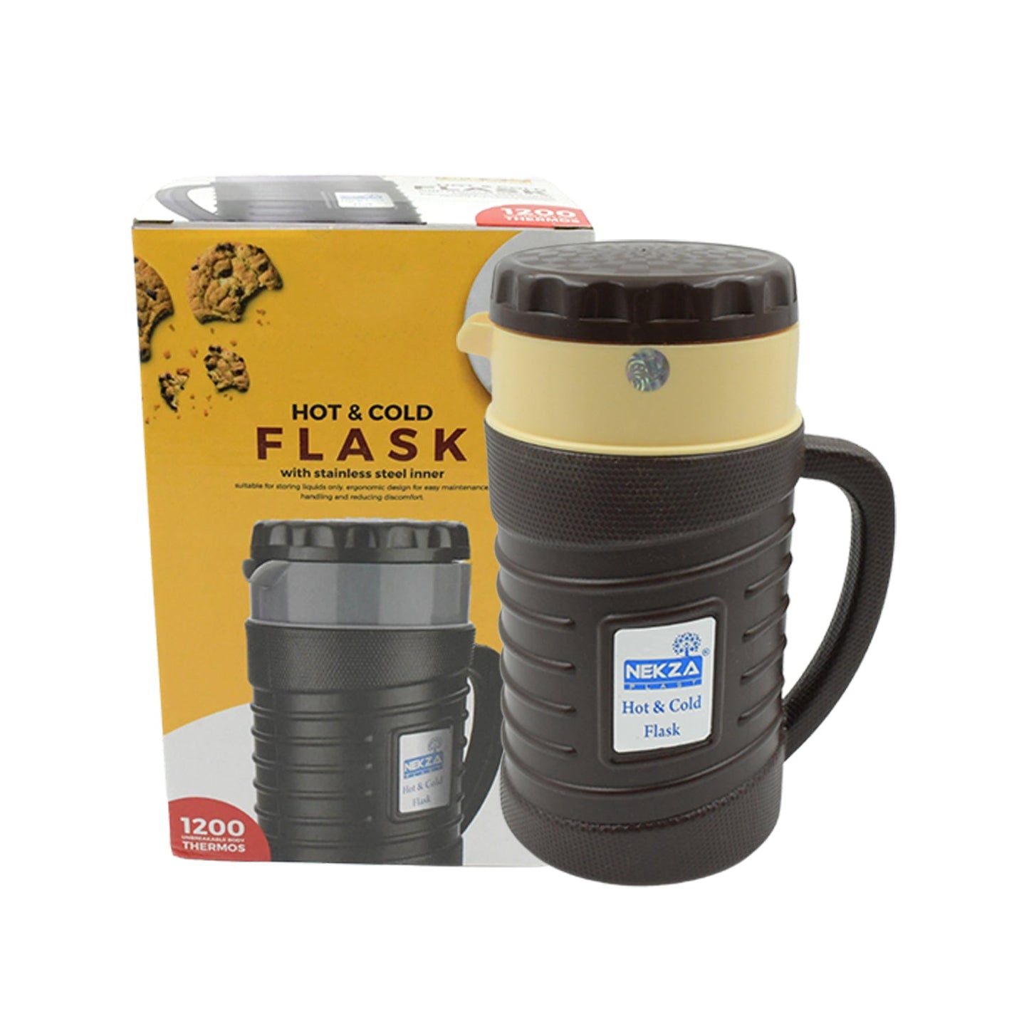 Thermos Insulated Flask or hot Kettle, Plastic innner Steel, Insulated Tea Kettle Hot and Cold Premium Tea Kettle Kettle | Easy to Carry | Leak Proof | Tea Jug | Coffee Jug | Water Jug | Hot Beverag (1200 Ml, 1700ML )