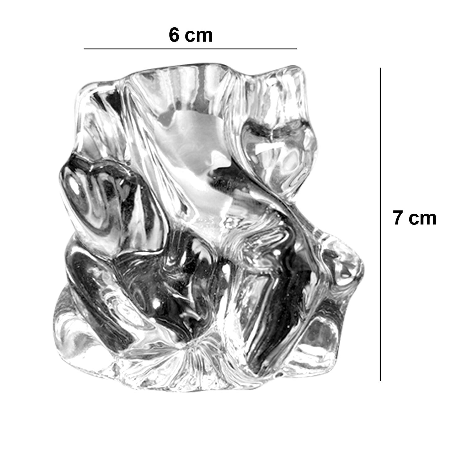 1195 Crystal Glass Ganesha Idol for Home, Office and Car Dashboard