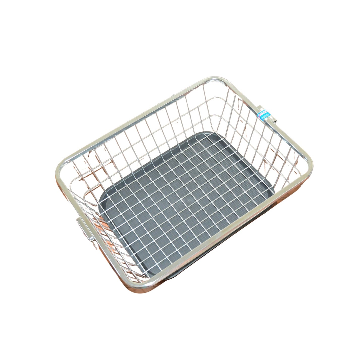Dish Drainer Rack With Drip Tray Stainless Steel Dish Drainer Rack with Drip Tray, Utensil Drying Stand for Kitchen Plate Rack Bartan Basket for Kitchen Utensils/Dish Drying Rack with Drainer/Bartan Basket/Plate Stand ( 57 x 45 x 19 cm)