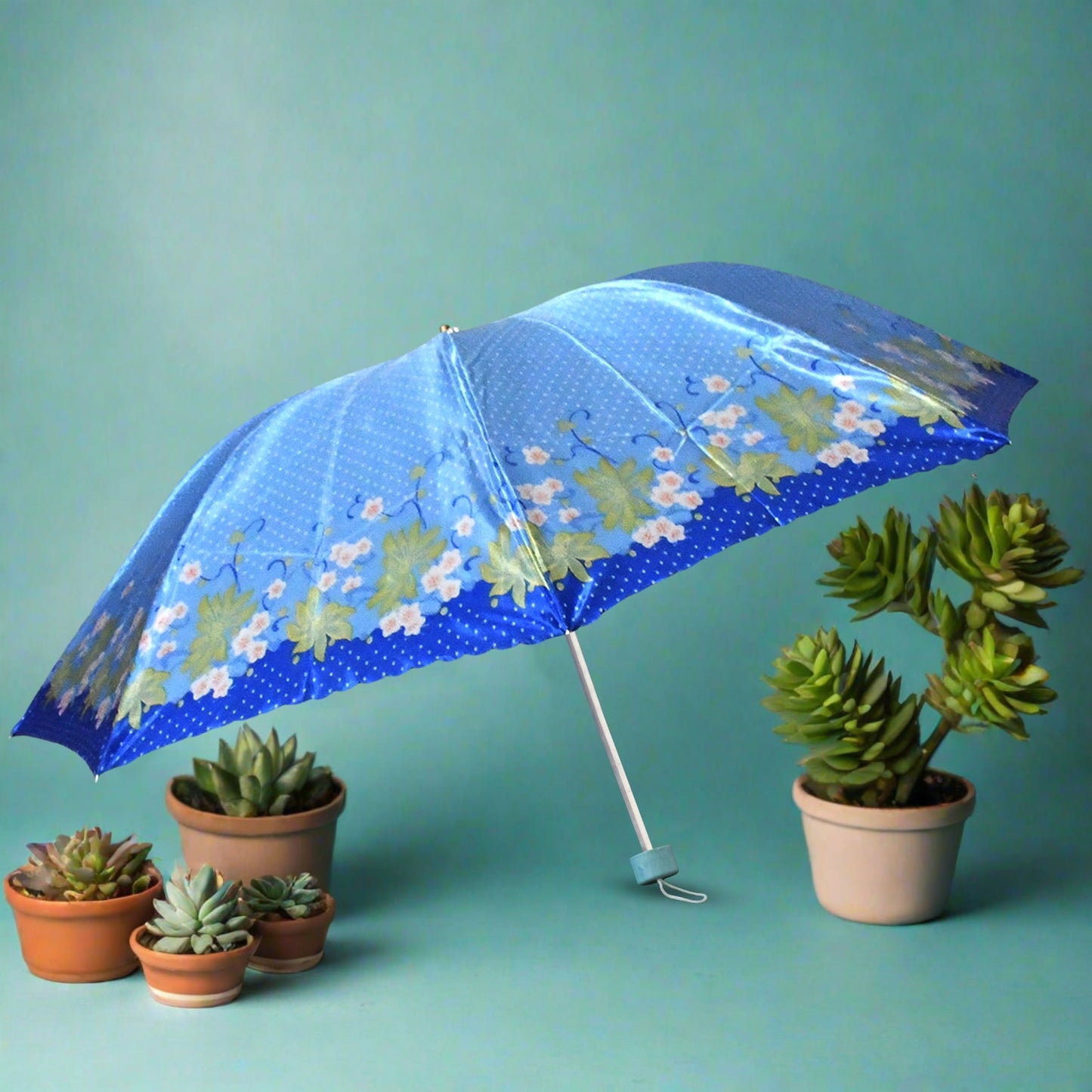 3-Fold Sun Protective Solid Foldable Outdoor Umbrella, Portable Sun, UV Protection Lightweight Rain Umbrella For Girls, Women, Men, Boys (1 pc)