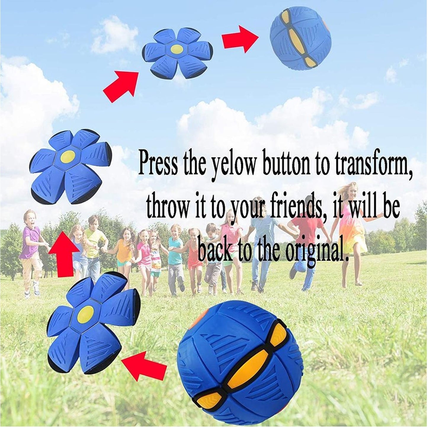 8039 Football Flat Throw Disc - with 3 LED Light Flying Toys