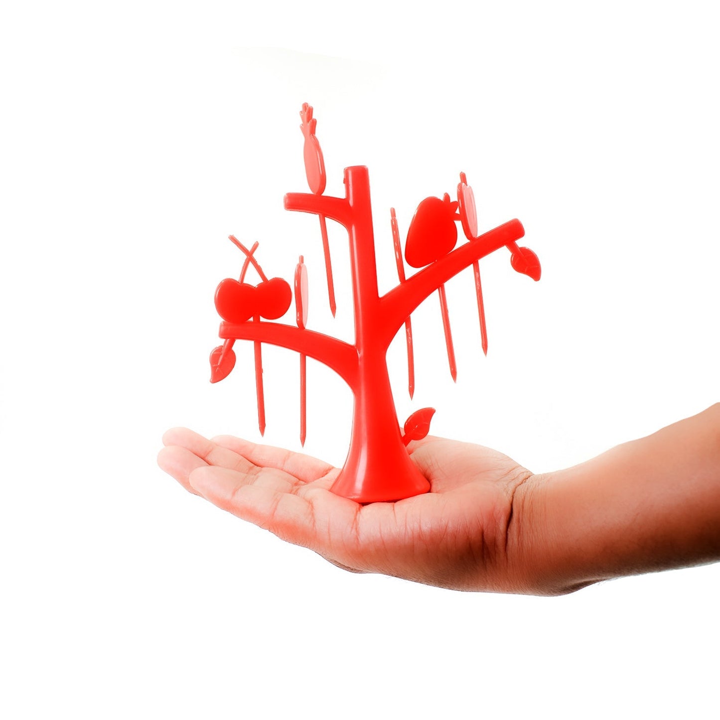 2719 6 Pc Fruit Fork widely used for fruits and vegetable salads while eating them, because of its pointed easy pickup shape and all.