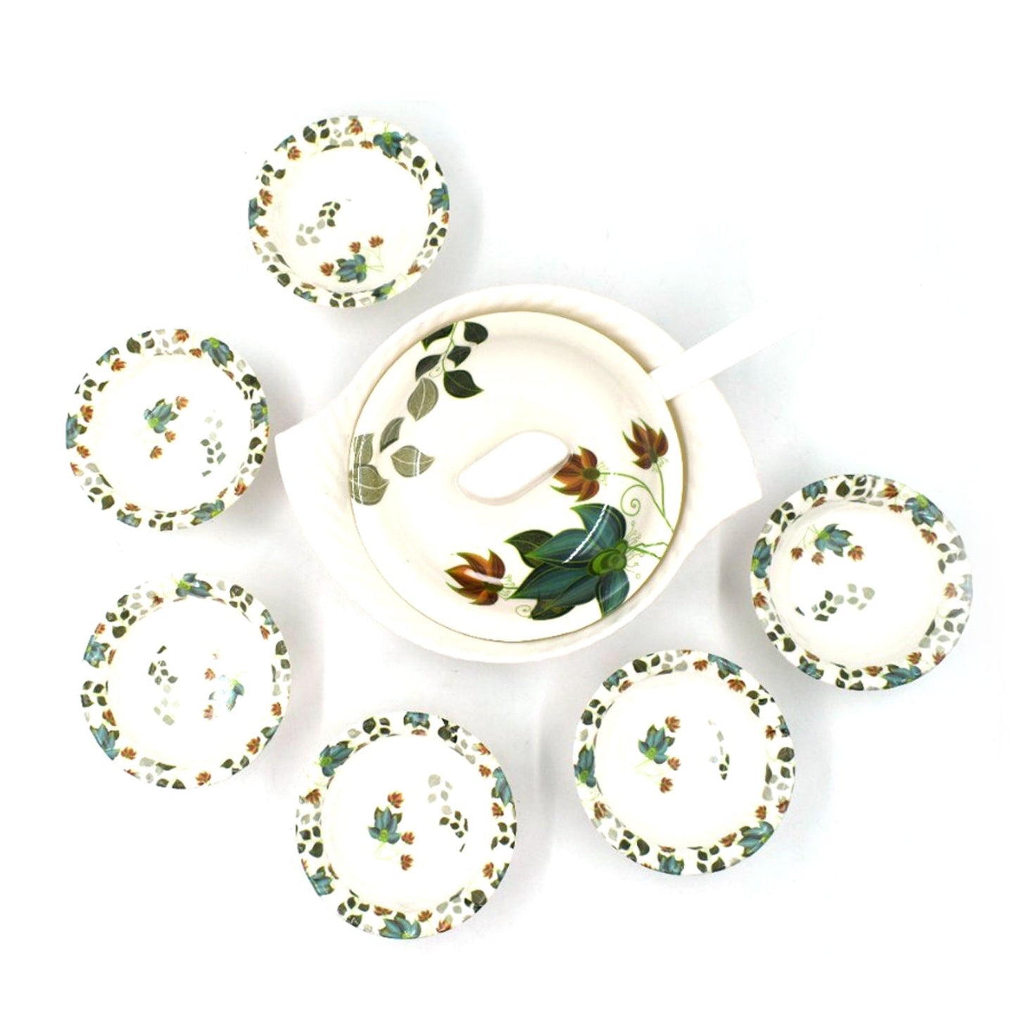 2739 9 Pc Pudding Set used as a cutlery set for serving food purposes and sweet dishes and all in all kinds of household and official places etc.