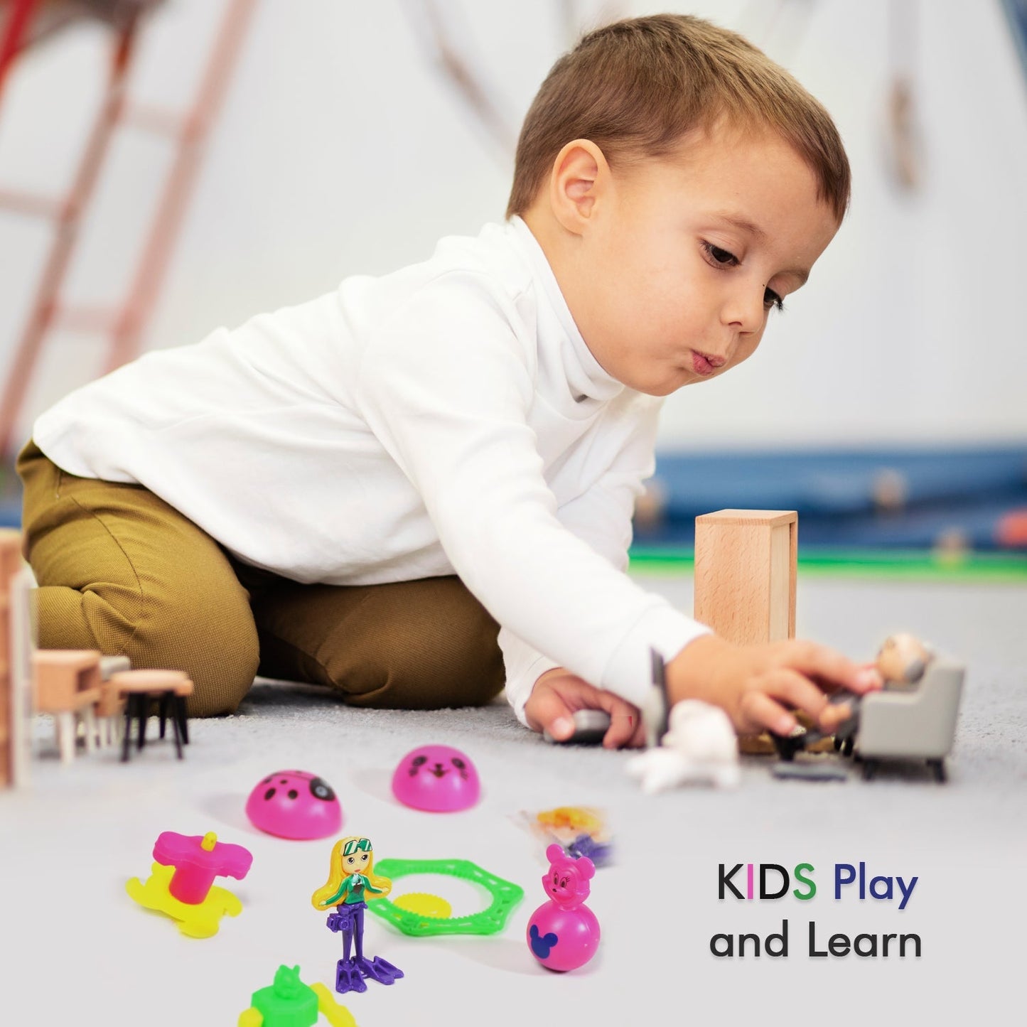 4489 20pc Mix All New Toy With Plastic Commander Container , Mix All Types Playing Toy For Kids