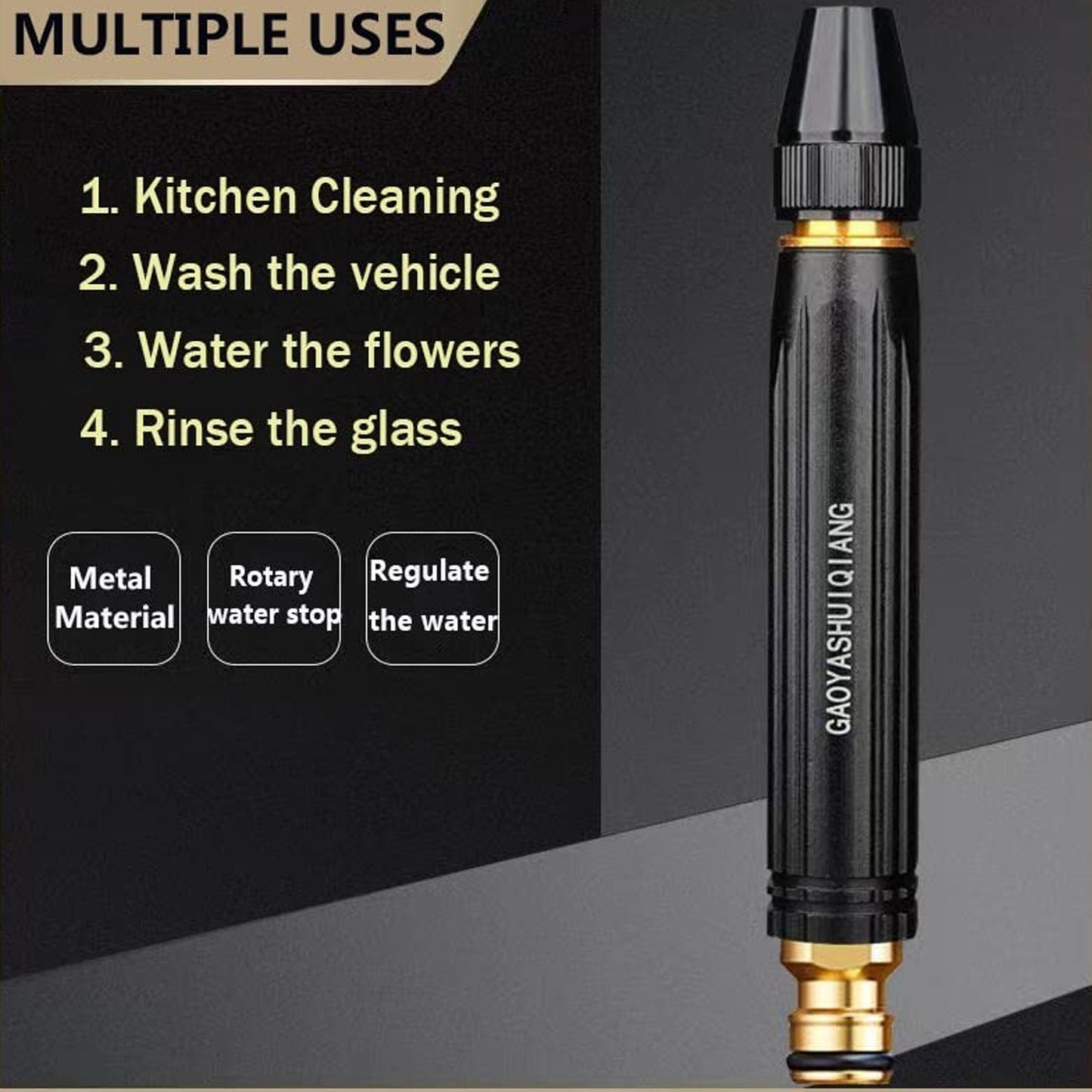 9090 High Pressure Water Gun Nozzle Car Wash Water Gun Nozzle Alloy Garden Nozzle Spray Gun