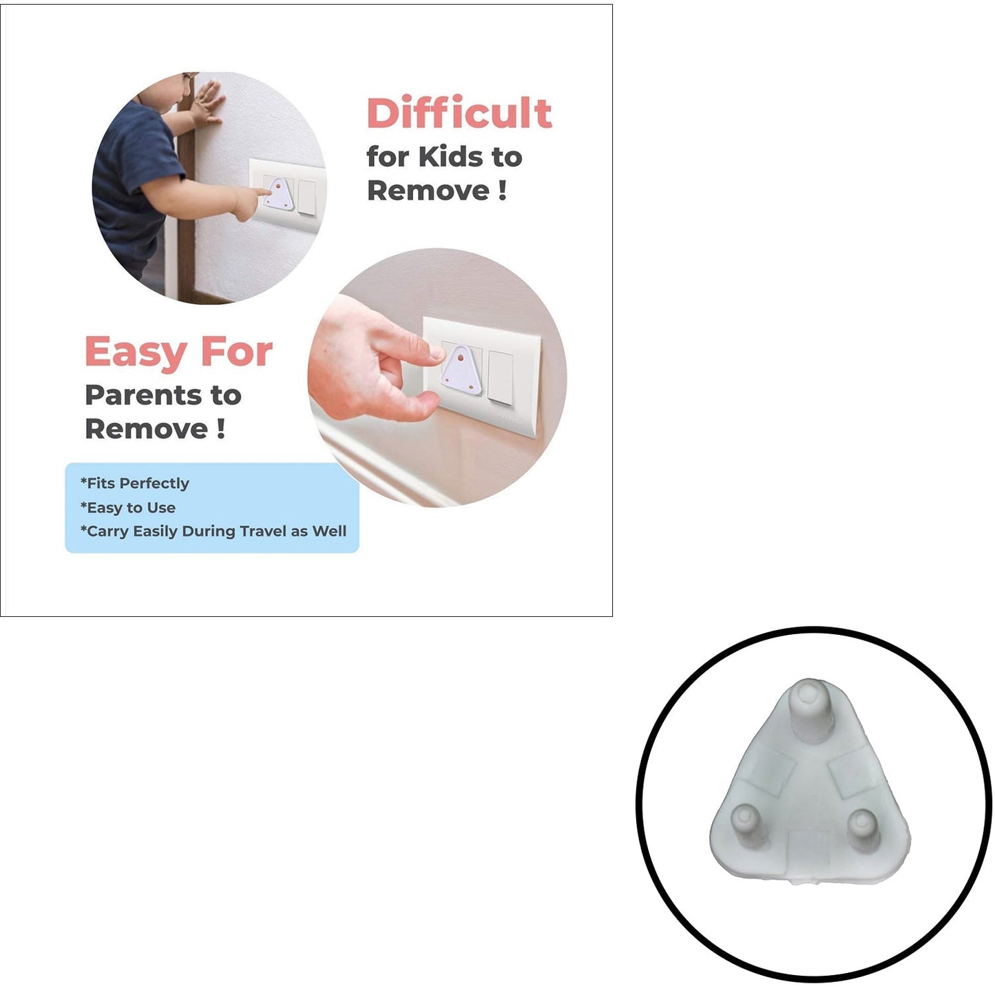 6135 Baby Safety Big Electrical Socket Cover, Outlet Plug Protector (Pack of 100Pc)