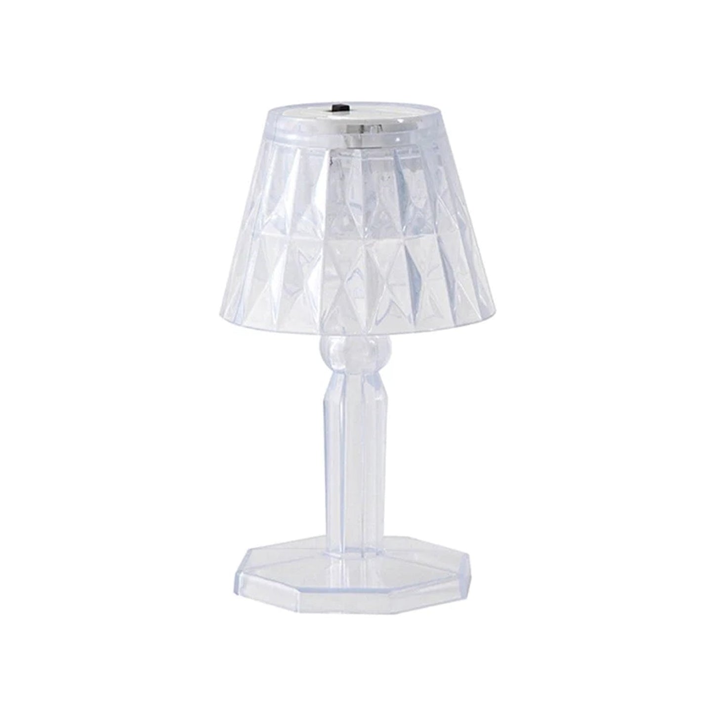 6610 2in1 Transparent Mini Crystal Table Lamp with Reflection Light