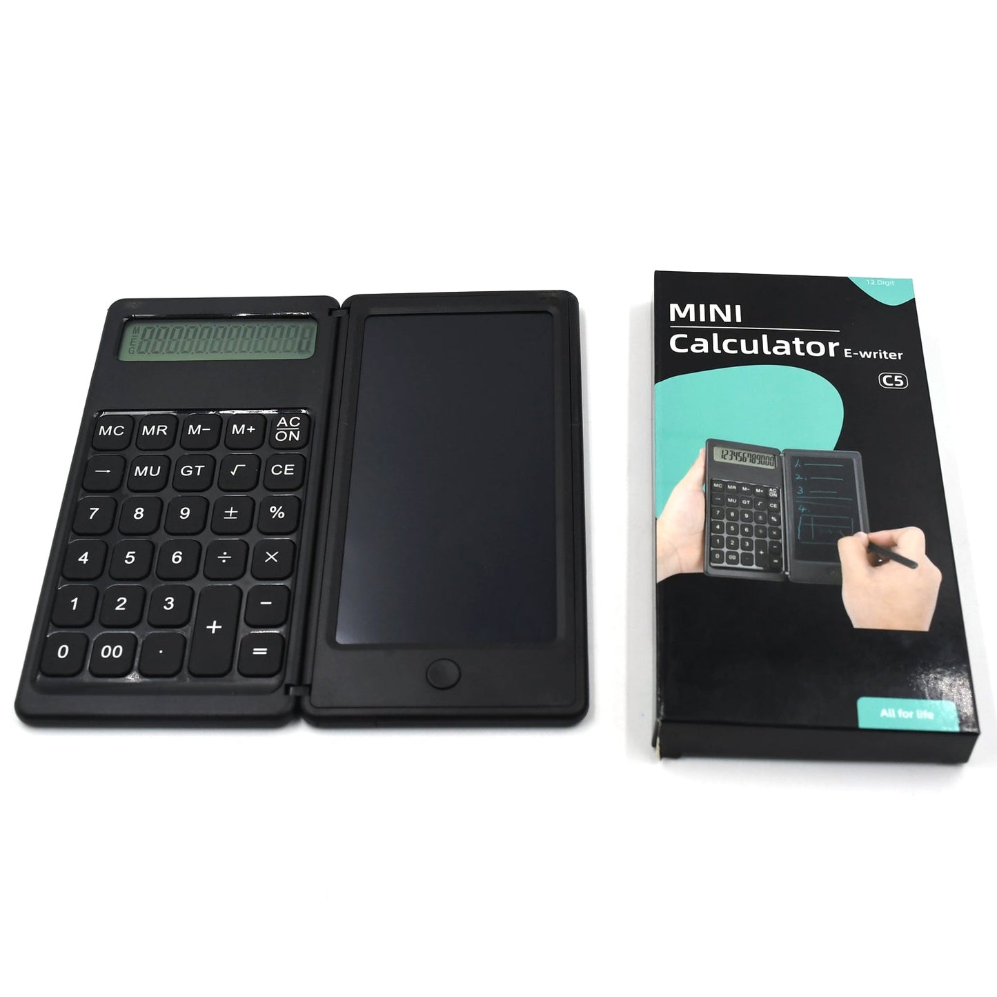 Foldable Calculator With 6 Inch LCD Tablet Digital Drawing Pad Stylus Pen Erase Button Lock Function Smart Calculator -01