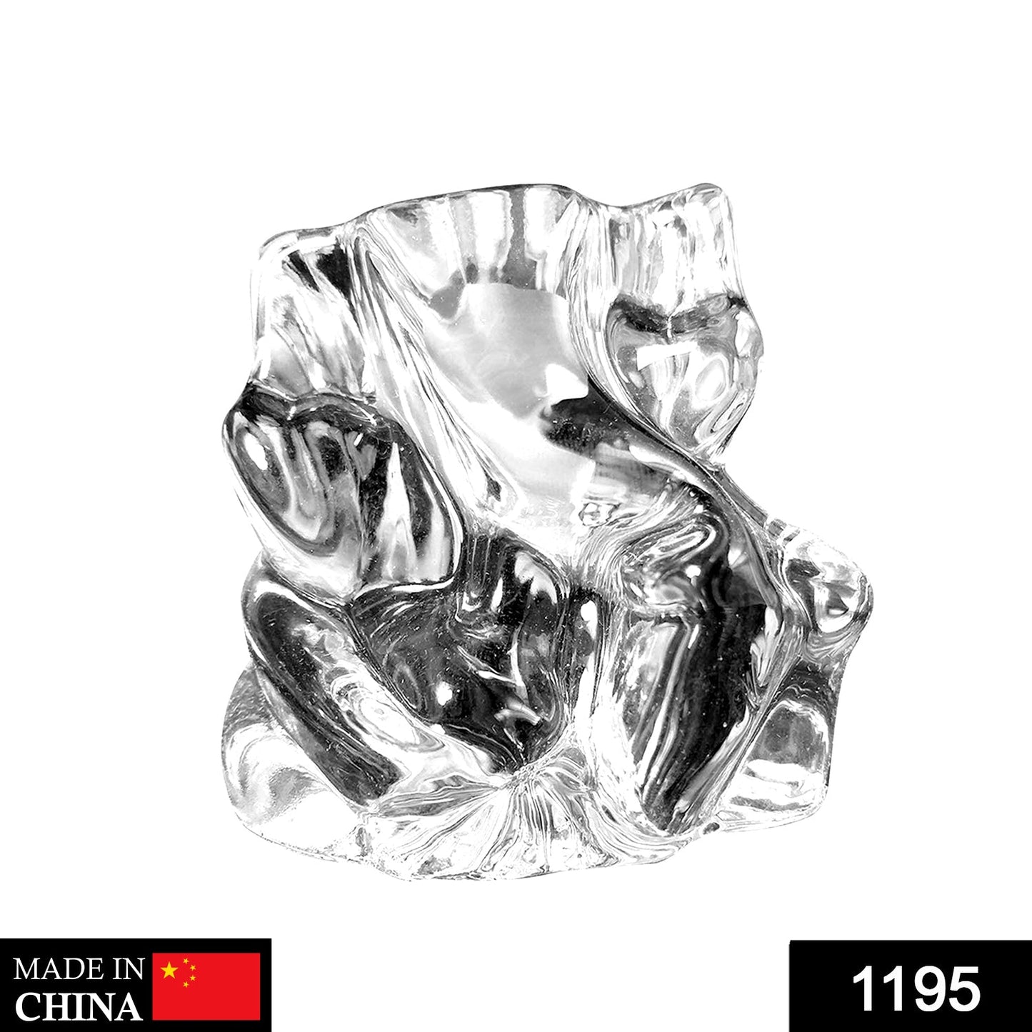 1195 Crystal Glass Ganesha Idol for Home, Office and Car Dashboard